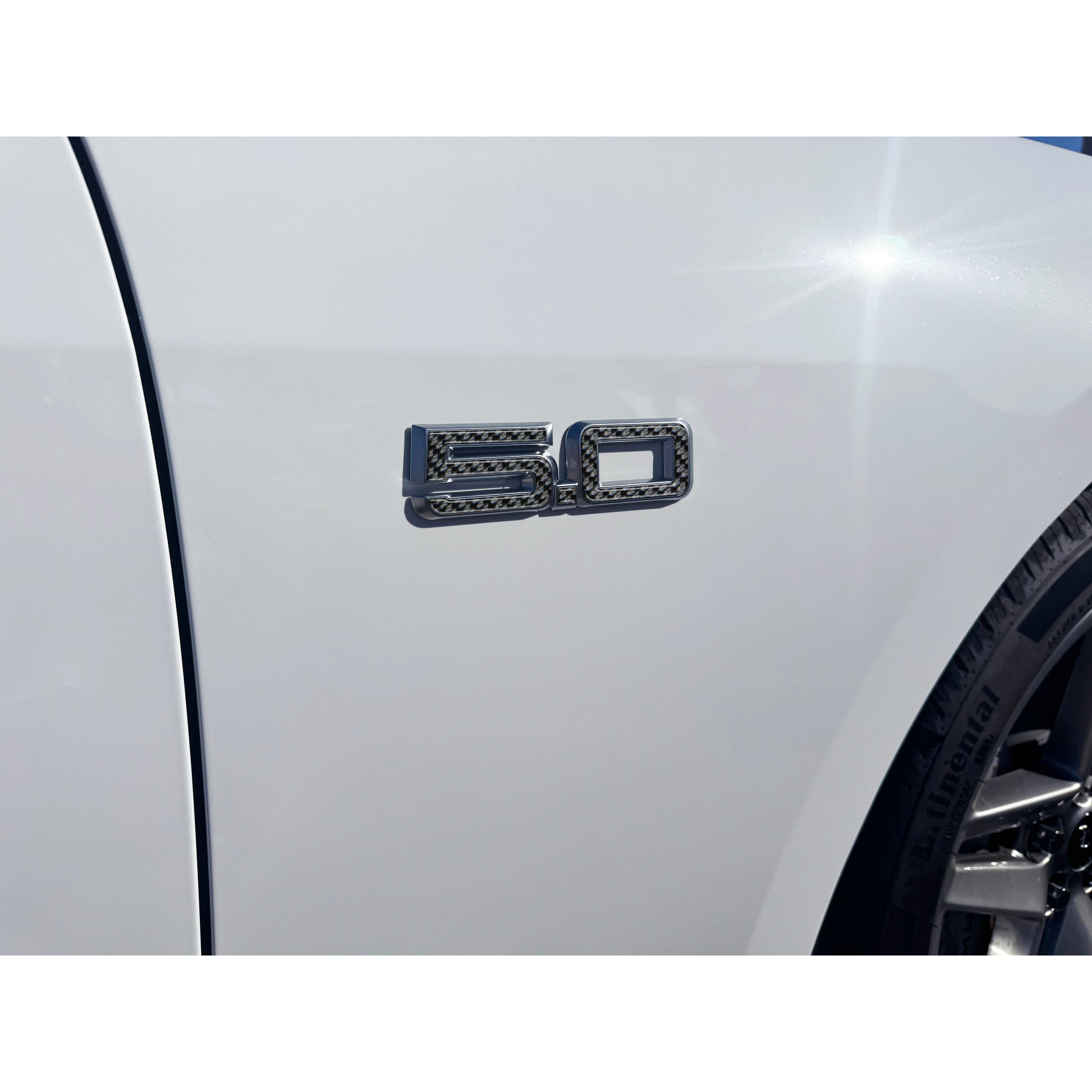 5.0 Emblem Inserts Fits 2024-2026 Ford Mustang