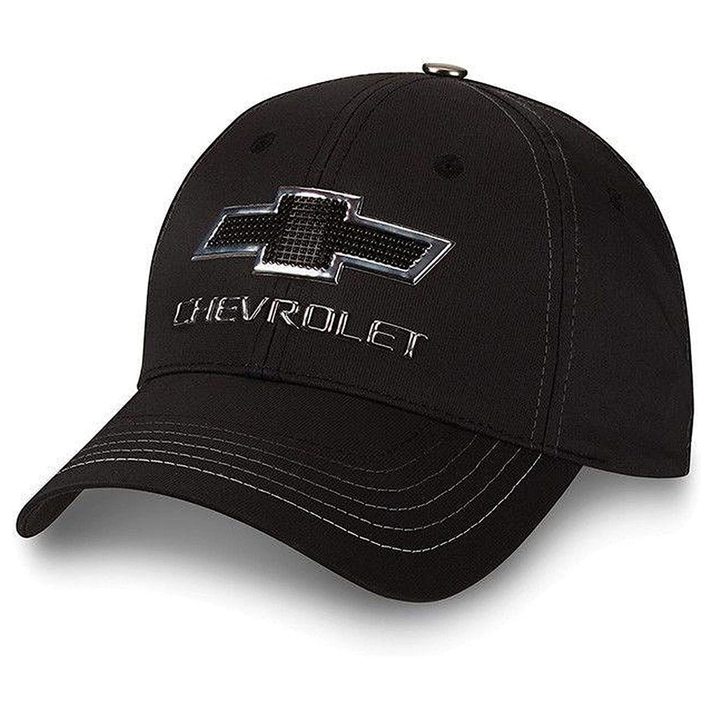 Chevrolet Black/Silver Metallic Badge Logo Hat-SR1 Performance