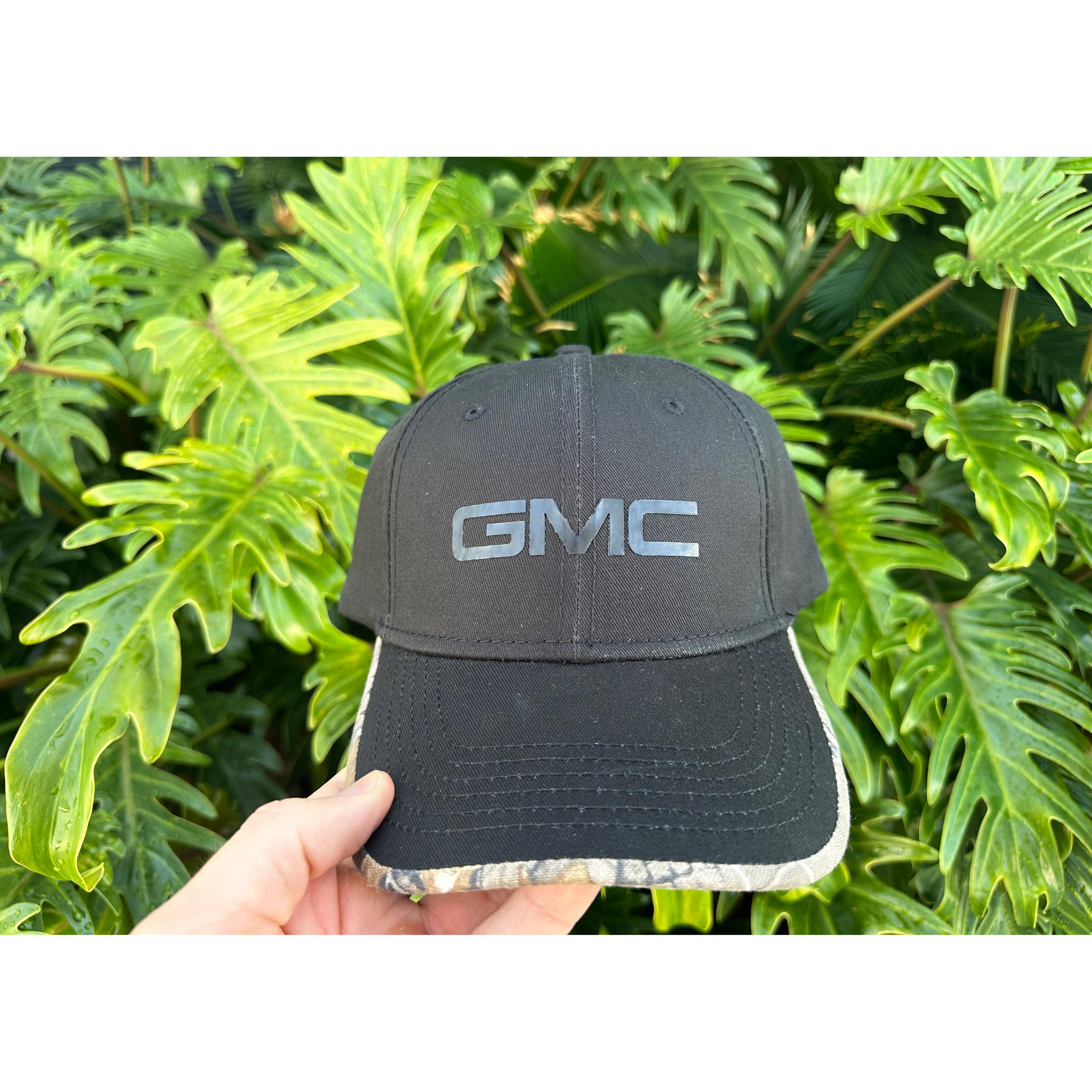 GMC Camo Trim Cap - Structured Black Twill Hat-SR1 Performance