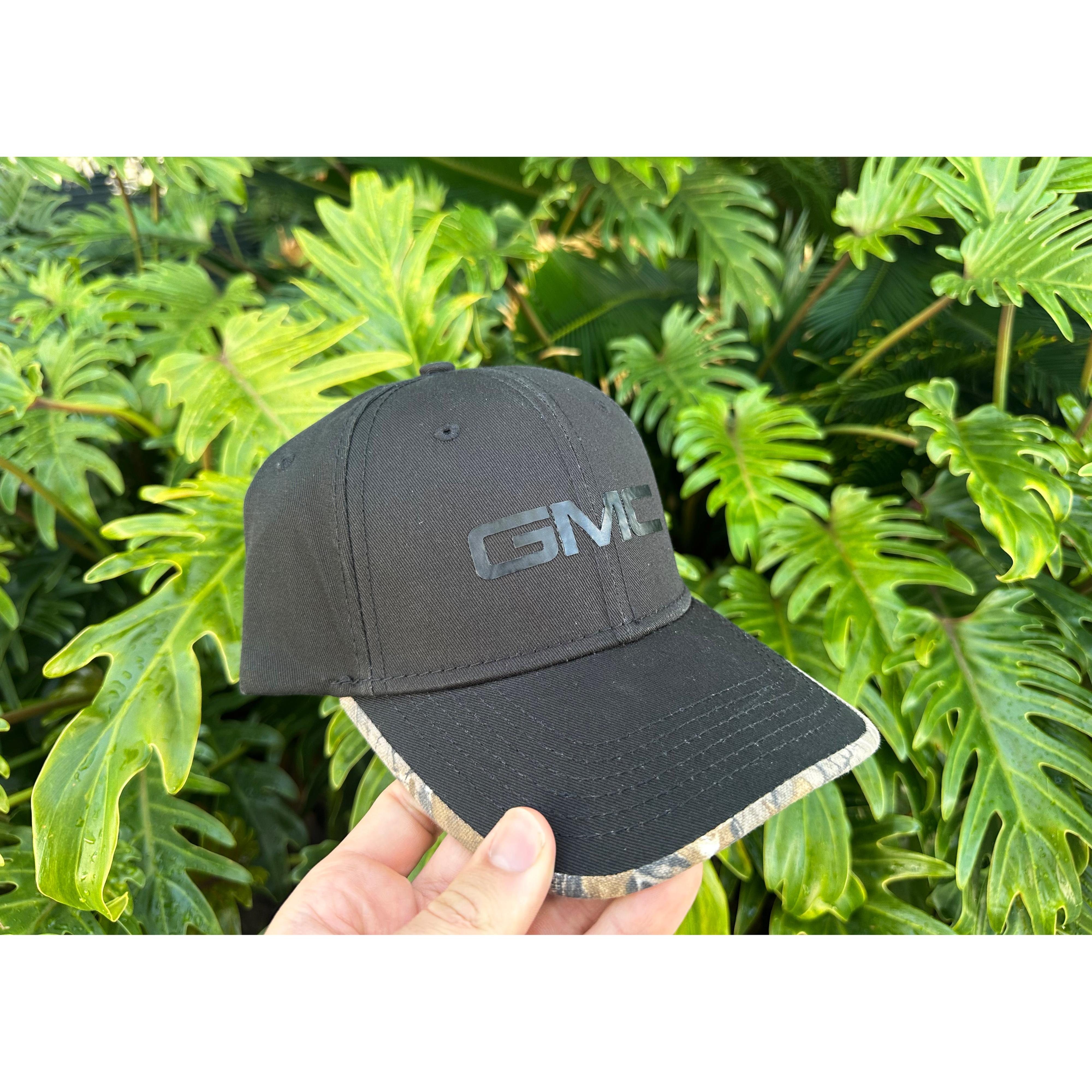 GMC Camo Trim Cap - Structured Black Twill Hat-SR1 Performance