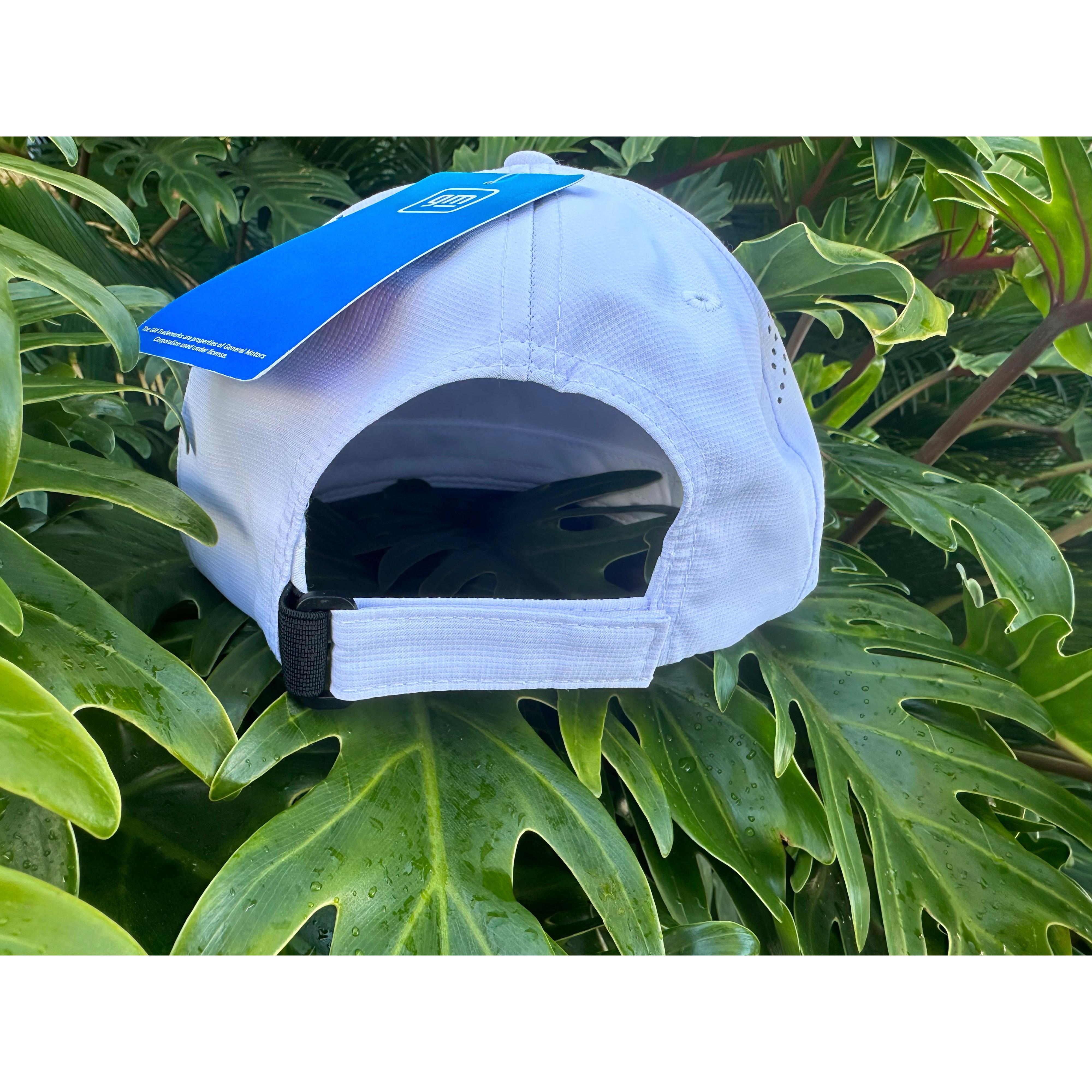 GMC Denali Perforated Cap - White Nylon Structured Hat-SR1 Performance