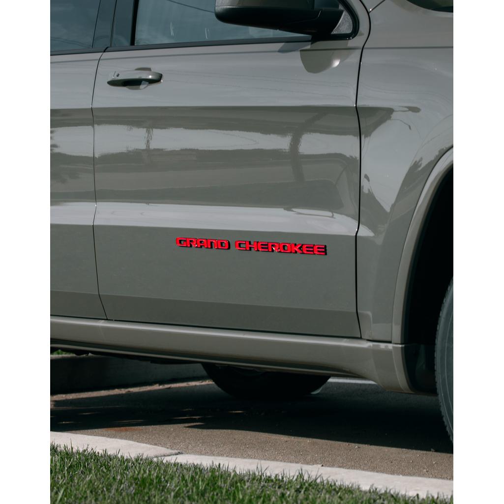 GRAND CHEROKEE Door Emblem Overlay Decal Set | Fits 2017–2022 WK2