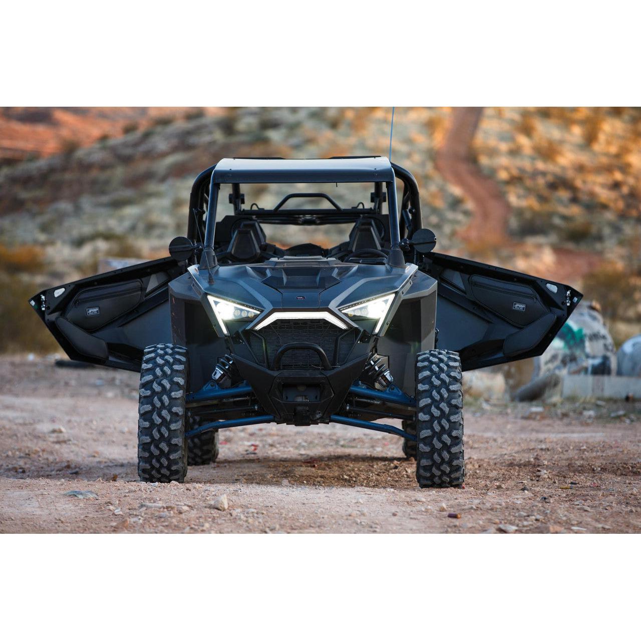 2020-2025 Polaris RZR UTV Front Door Bags with Knee Pads by PRP Seats (Pair)-SR1 Performance