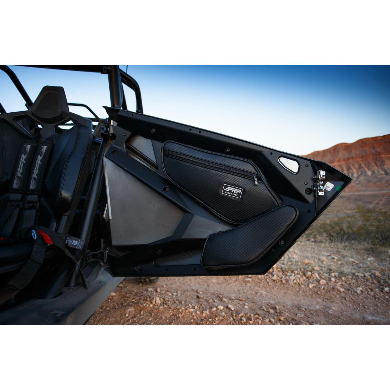 2020-2025 Polaris RZR UTV Front Door Bags with Knee Pads by PRP Seats (Pair)-SR1 Performance