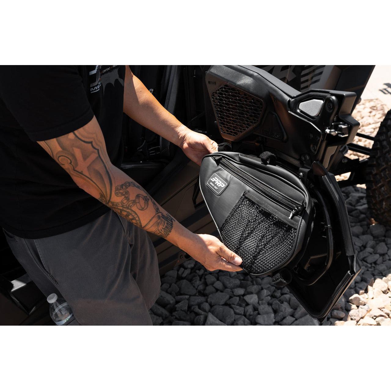 2014-2025 RZR UTV Lower Door Bags with Knee Pads by PRP Seats (Pair)-SR1 Performance
