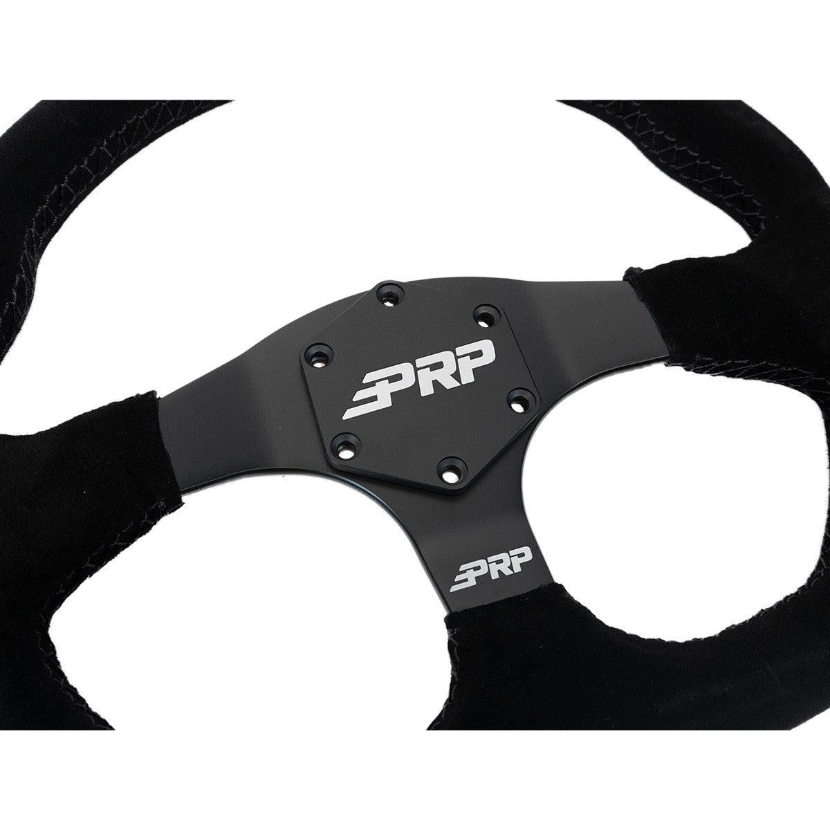 PRP Seats Off Road UTV Comp-R Flat Steering Wheel - Aluminum with Suede Grip-SR1 Performance