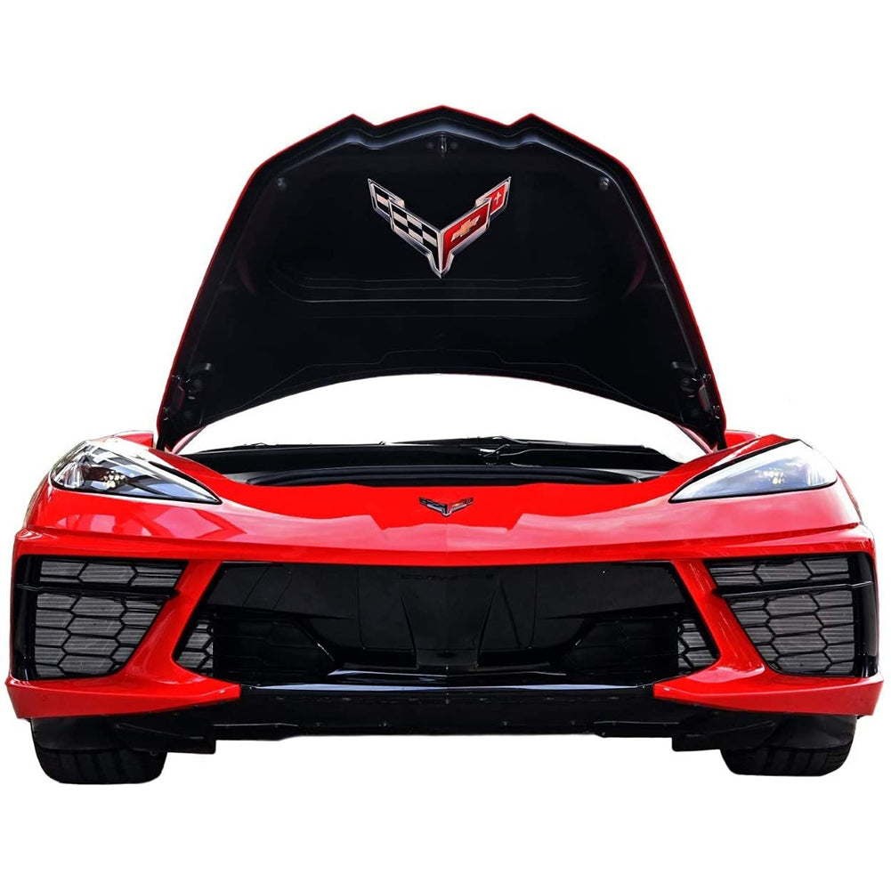 2020-2024 C8 Corvette Trunk/Frunk Crossed Flag Metal Under Hood Emblem-SR1 Performance