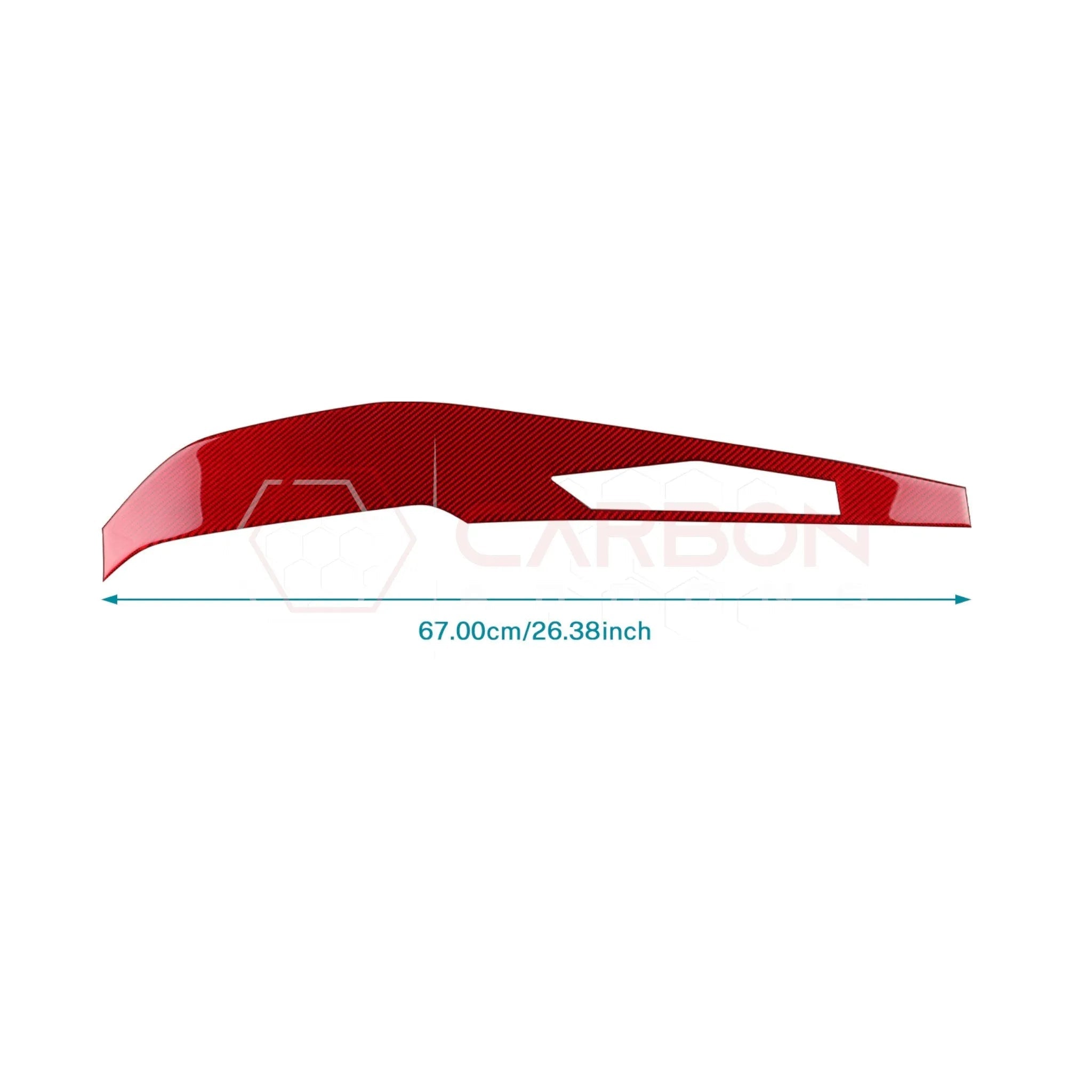 2024+ S650 Mustang Real Carbon Fiber Behind Screen Top Dash Trim Overlay