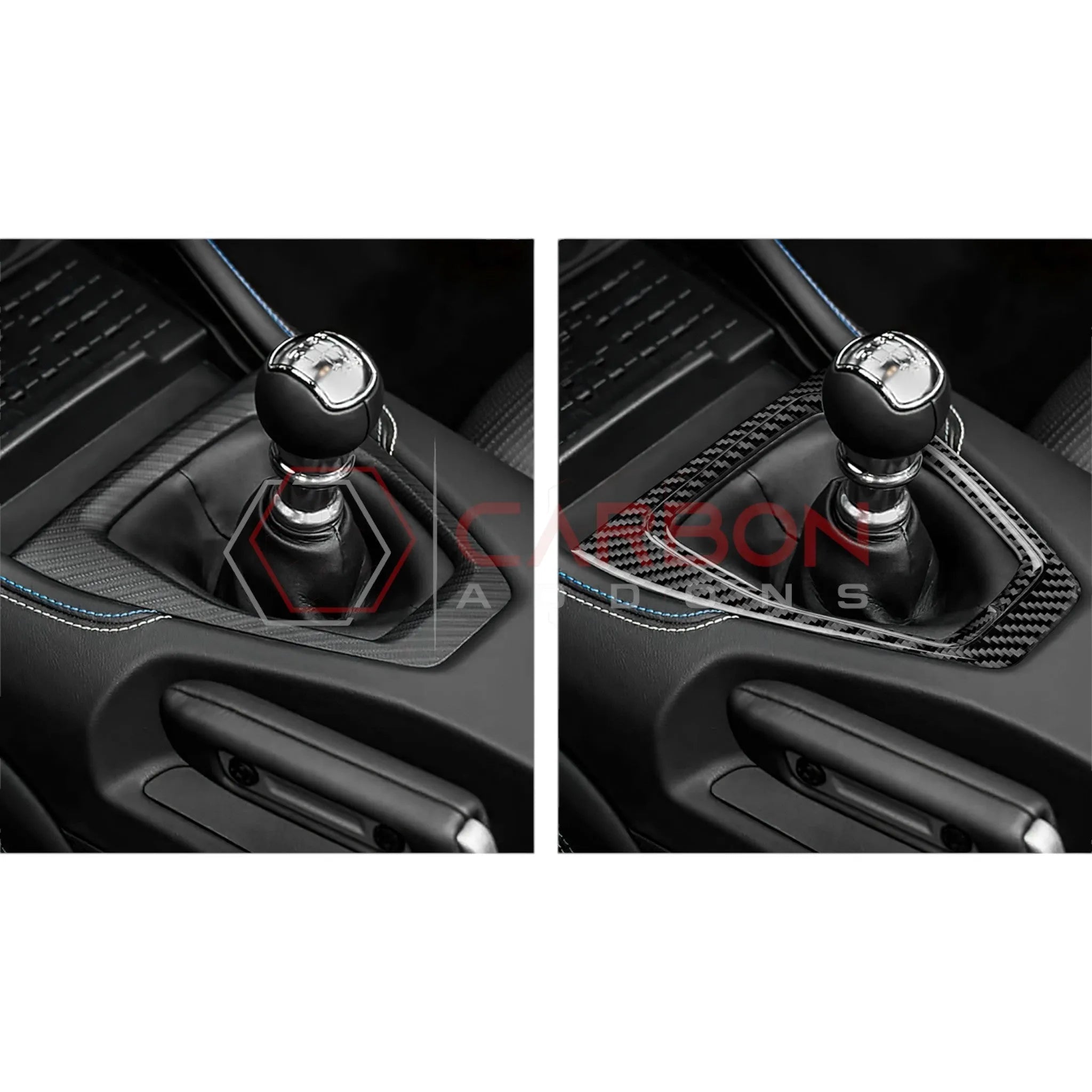 2024+ S650 Mustang Real Carbon Fiber Gear Shifter Trim Overlay