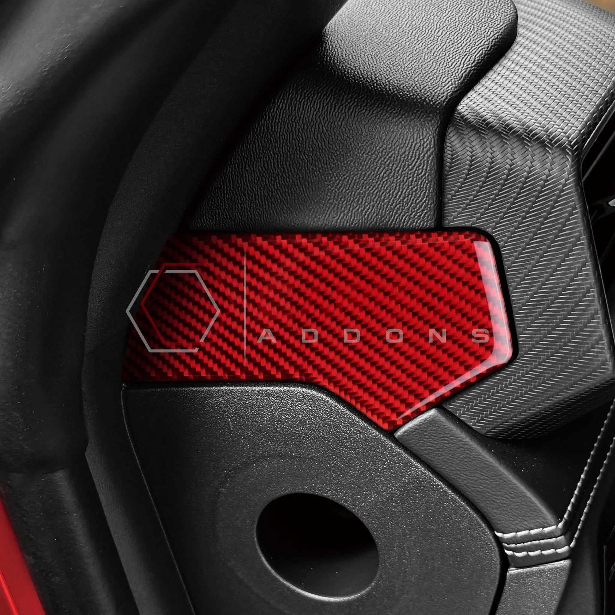 2024+ S650 Mustang Real Carbon Fiber Dash Side Panel Upper Trim Overlay
