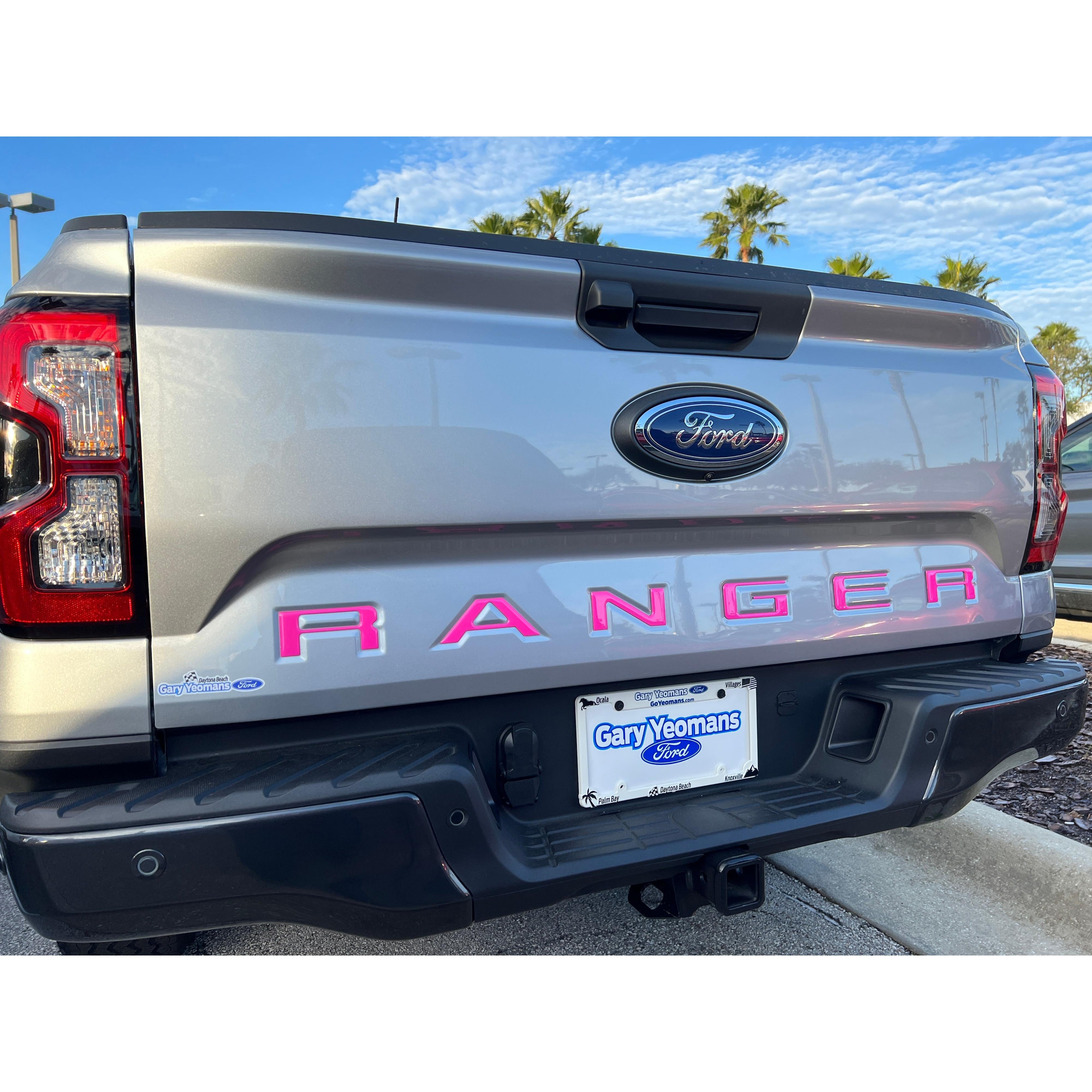 Tailgate Letter Inserts Fits 2024-2026 Ford Ranger