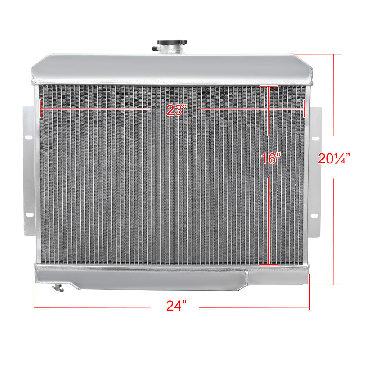 1972-1986 Jeep CJ Series MT Aluminum 3-Row Performance Radiator