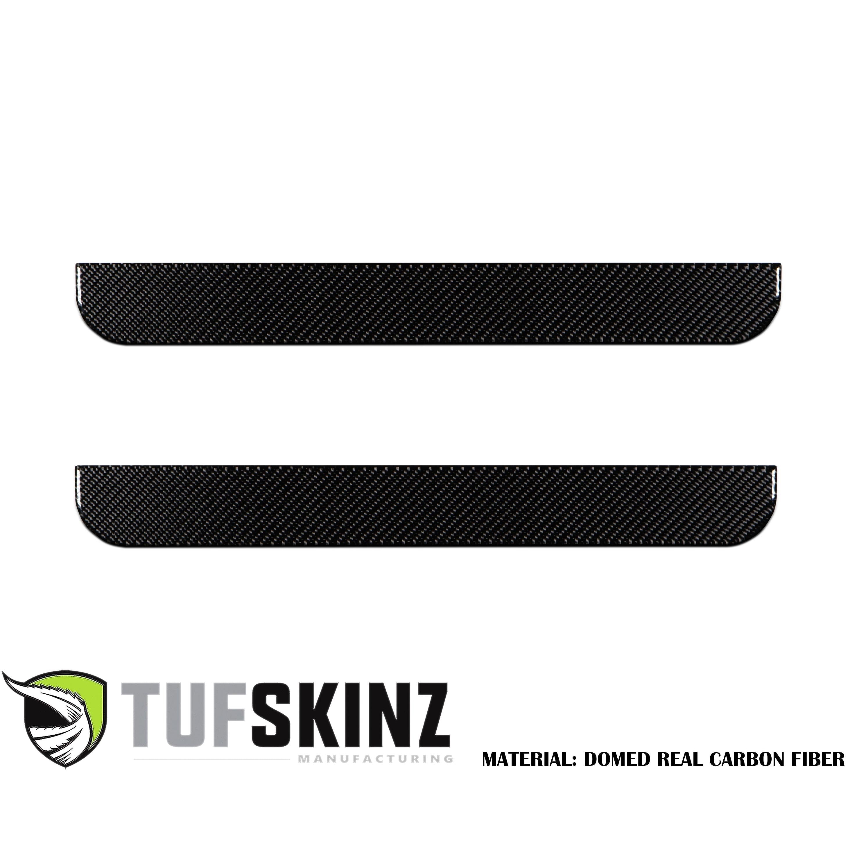 Supercrew Front Door Sill Trim Accent Trim Fits 2019-2020 Ford Ranger Real Carbon Fiber(Domed)