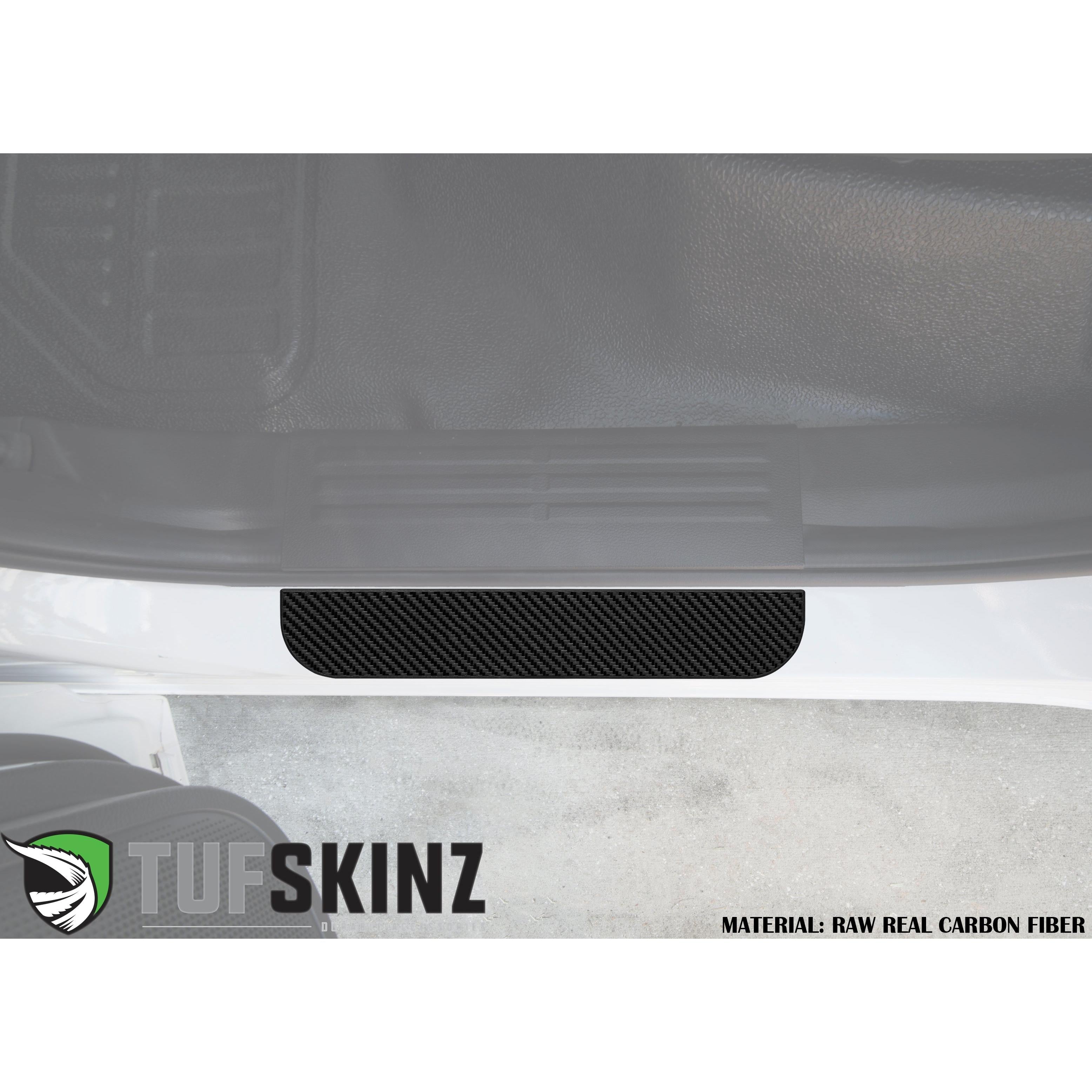 SuperCrew Rear Door Sill Trim Accent Trim Fits 2019-2020 Ford Ranger Real Carbon Fiber(Raw)