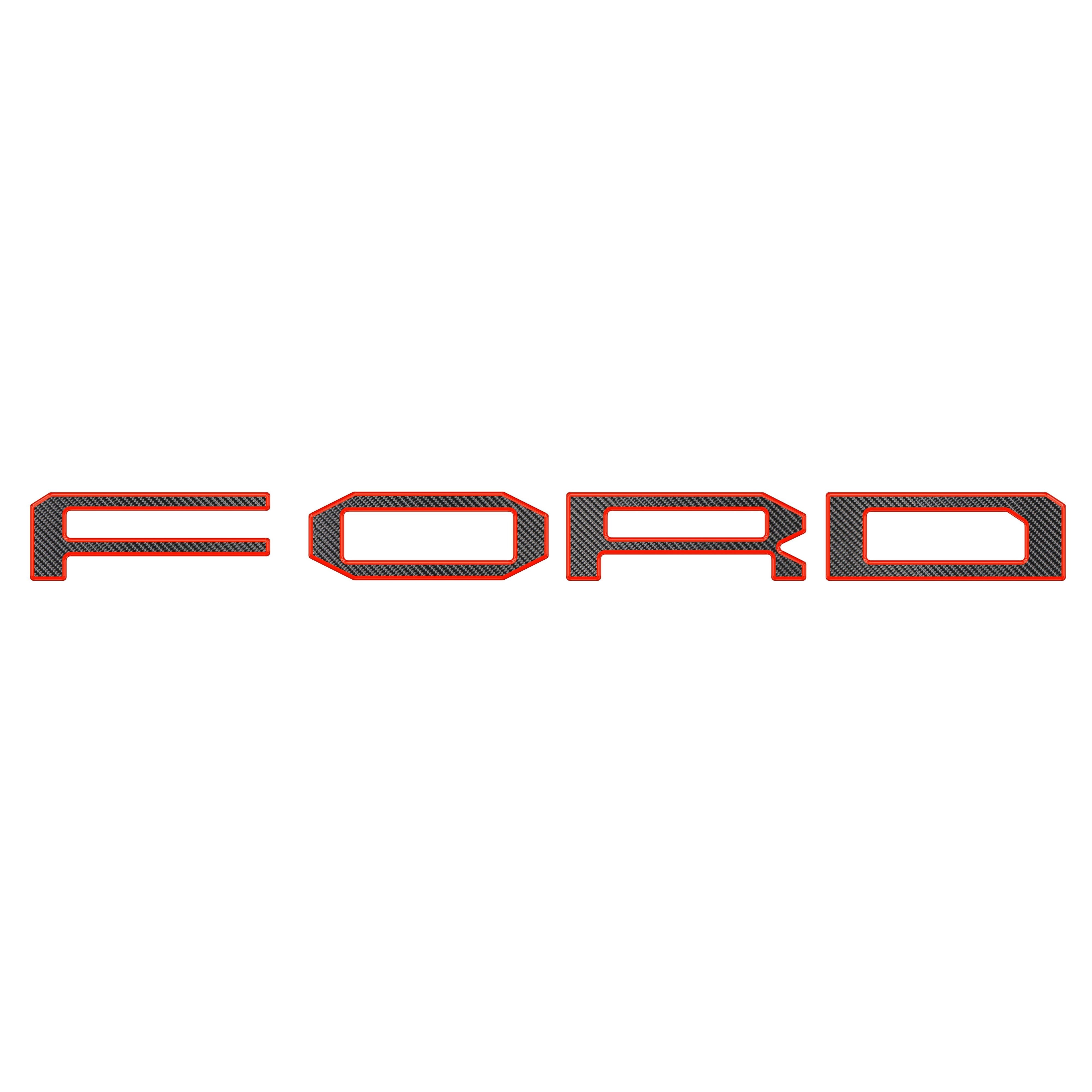 Grille Letter Overlays Fits 2024-2026 Ford Ranger Raptor