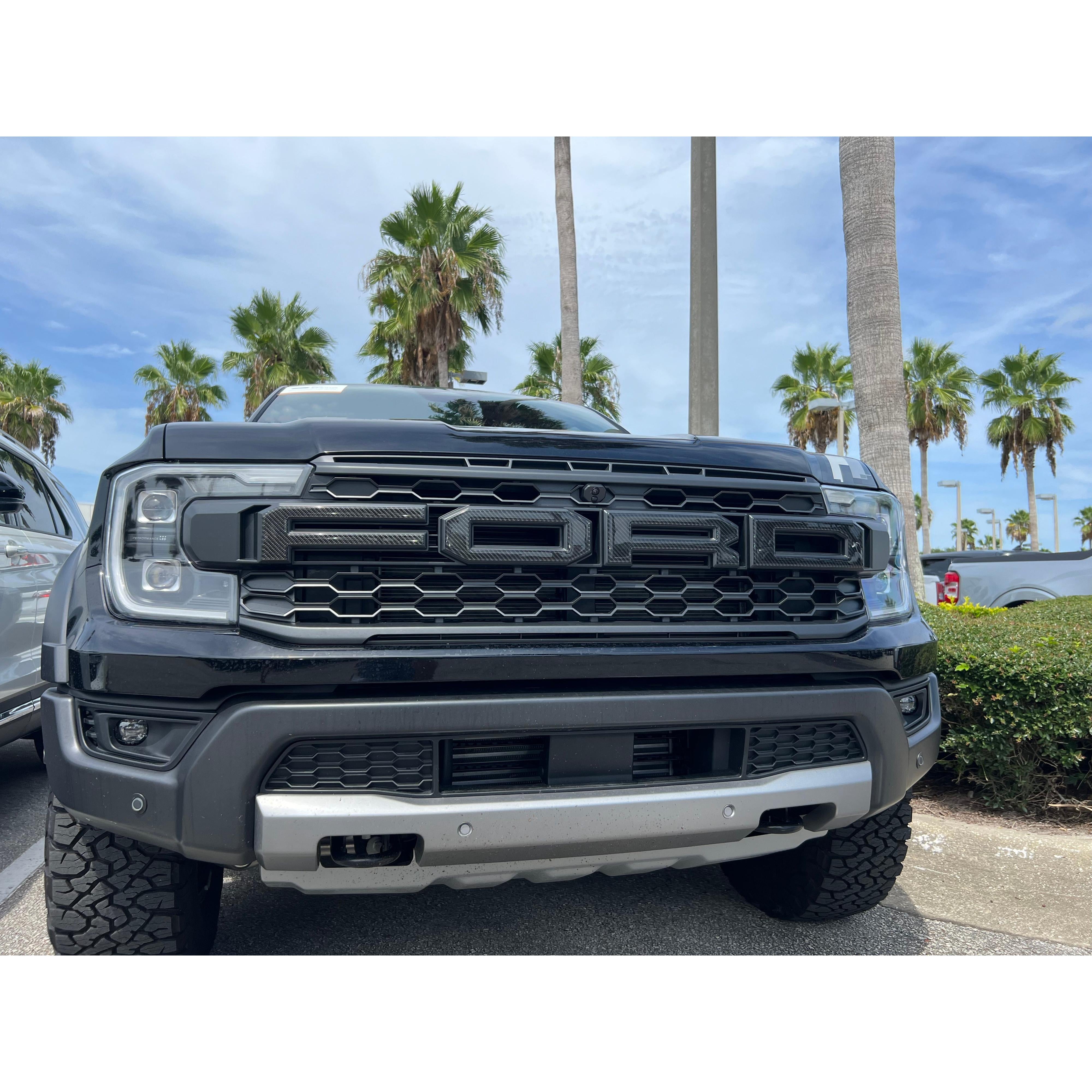 Grille Letter Overlays Fits 2024-2026 Ford Ranger Raptor