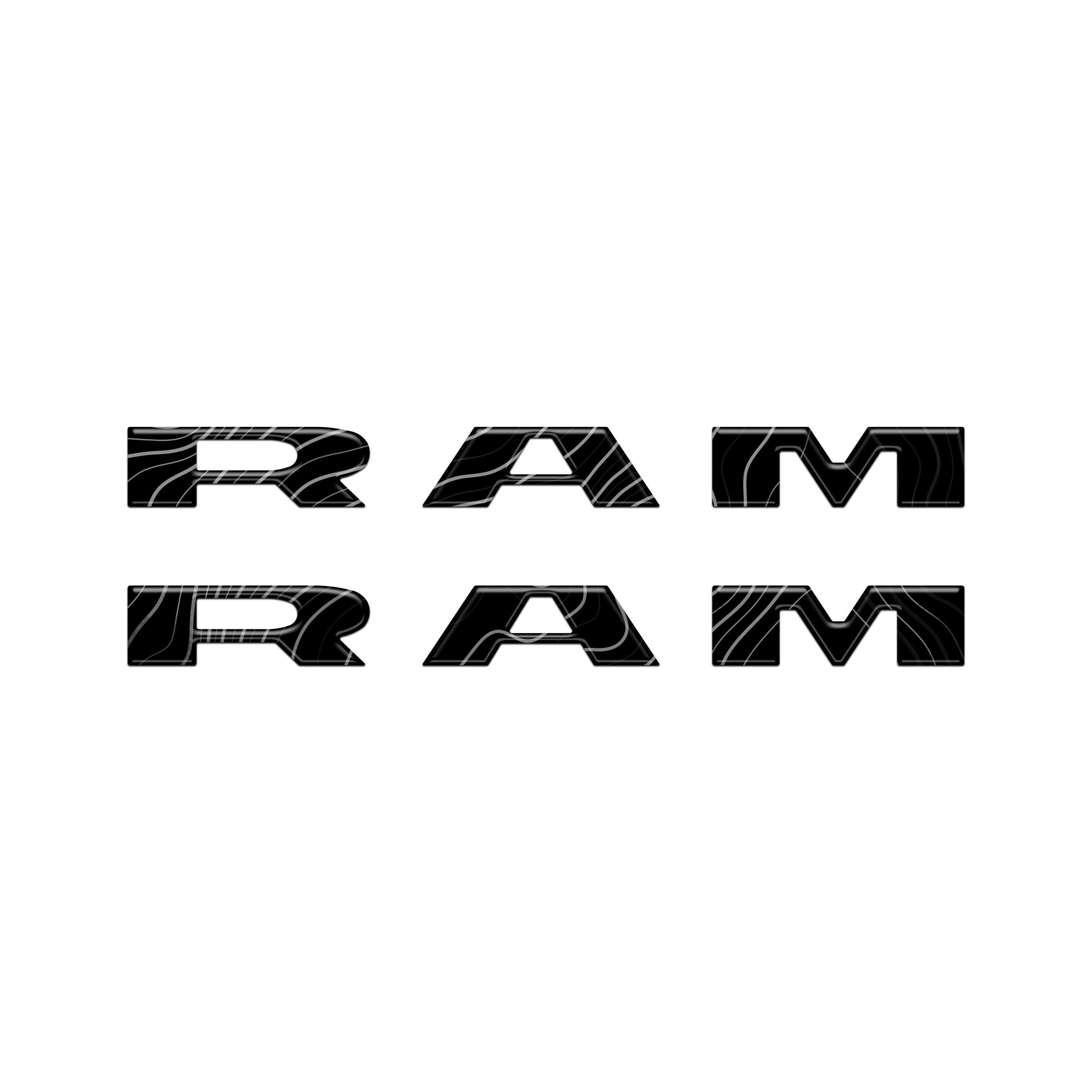 Front Door Emblem Overlays Fits 2025-2026 Ram 1500/2500/3500