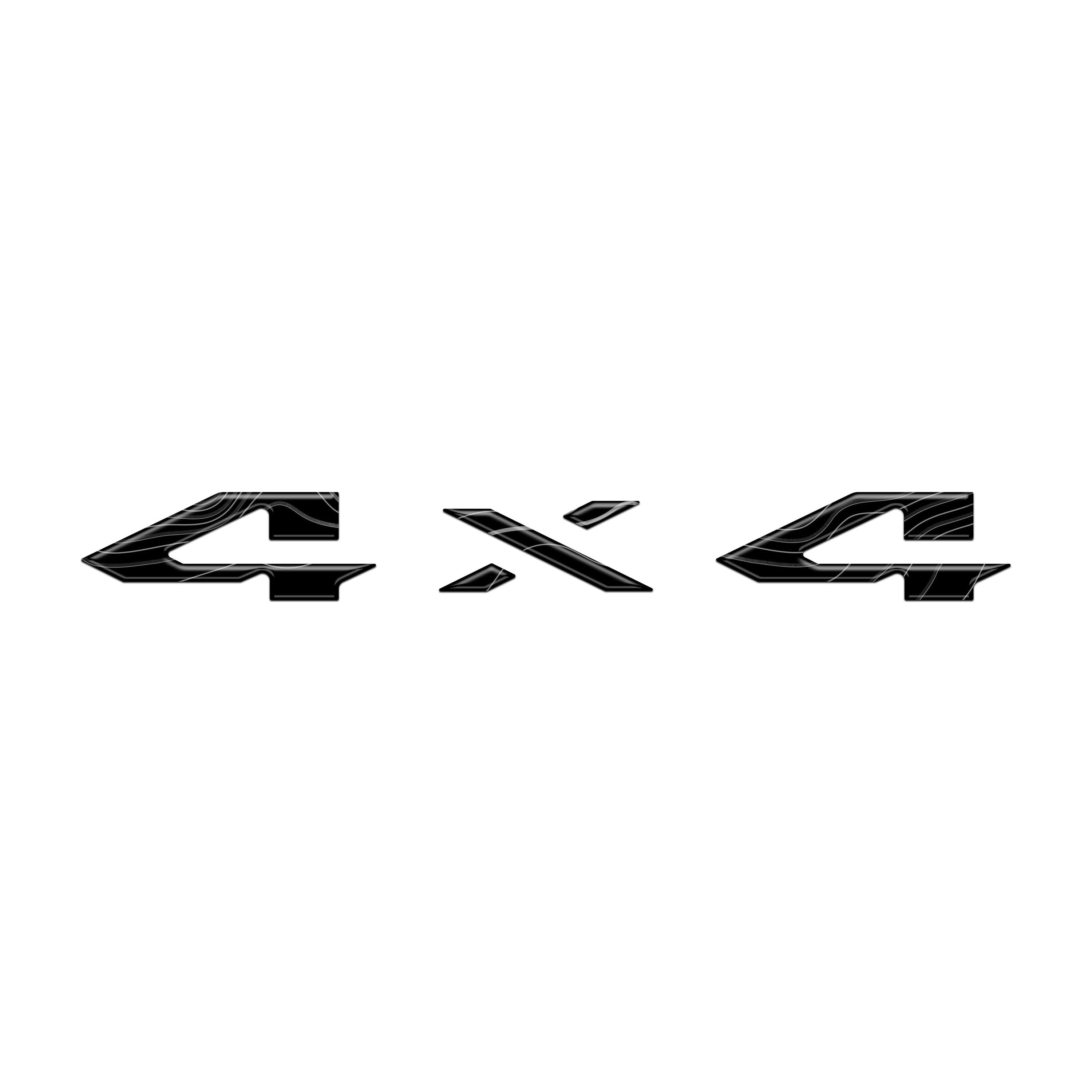 4x4 Tailgate Emblem Letter Overlays Fits 2025-2026 Ram 1500/2500/3500