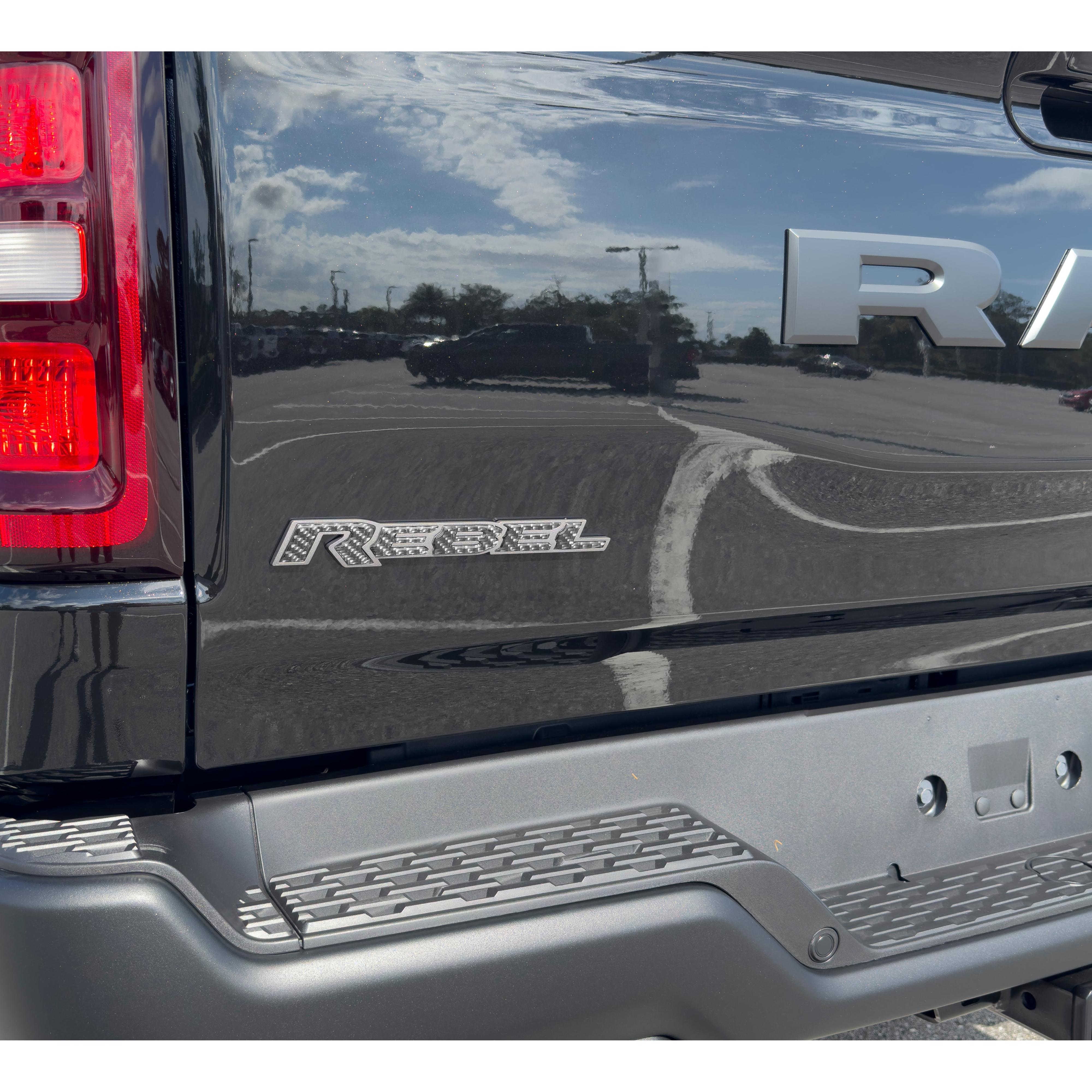 Rebel Tailgate Emblem Letter Inserts Fits 2025-2026 Ram 1500/2500/3500