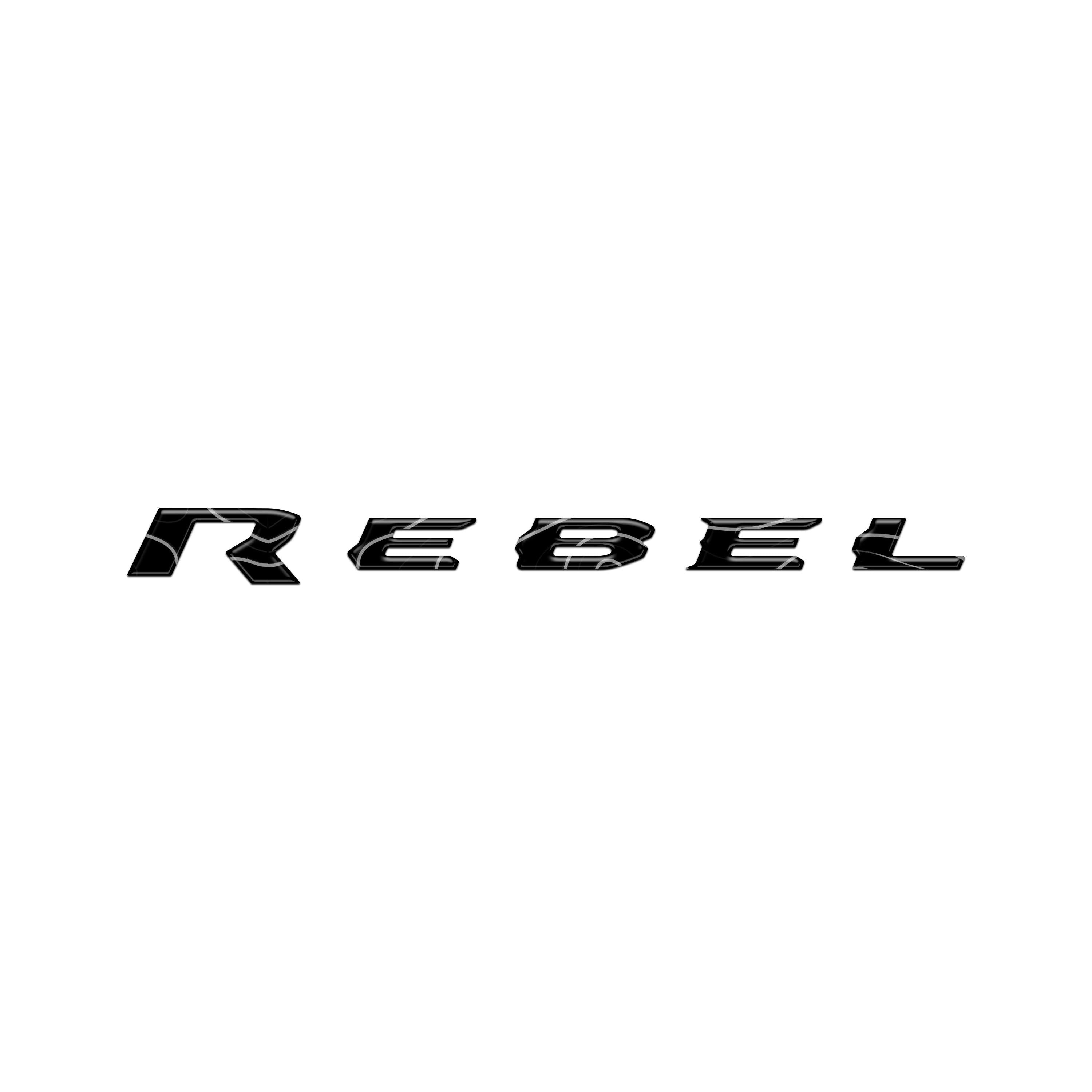 Rebel Tailgate Emblem Letter Inserts Fits 2025-2026 Ram 1500/2500/3500