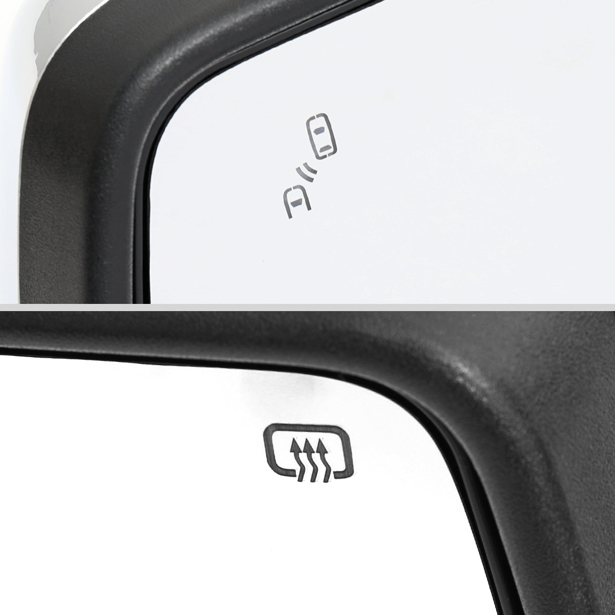 2019-2026 Chevrolet Silverado 1500 Chrome Power Adjustable, Auto-Fold, BSD & Heated Side Mirror w/ LED Puddle and Turn Signal Light - Driver Side Only