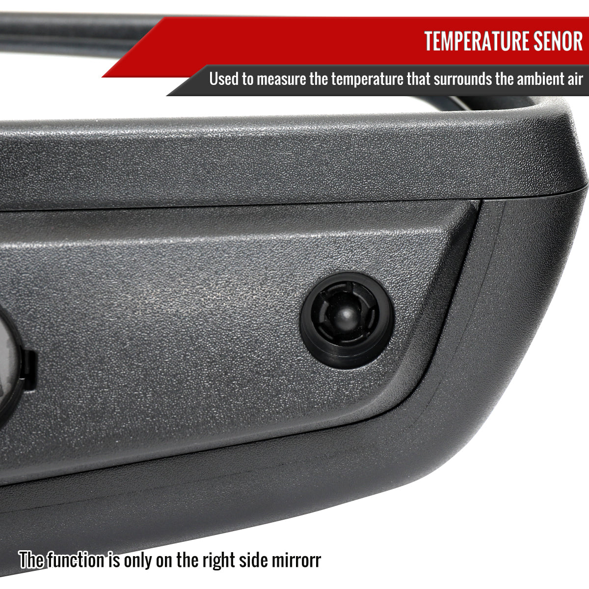 2019-2026 Chevrolet Silverado 1500 Chrome Power Adjustable, Auto-Fold, BSD & Heated Side Mirror w/ LED Puddle and Turn Signal Light - Passenger Side Only
