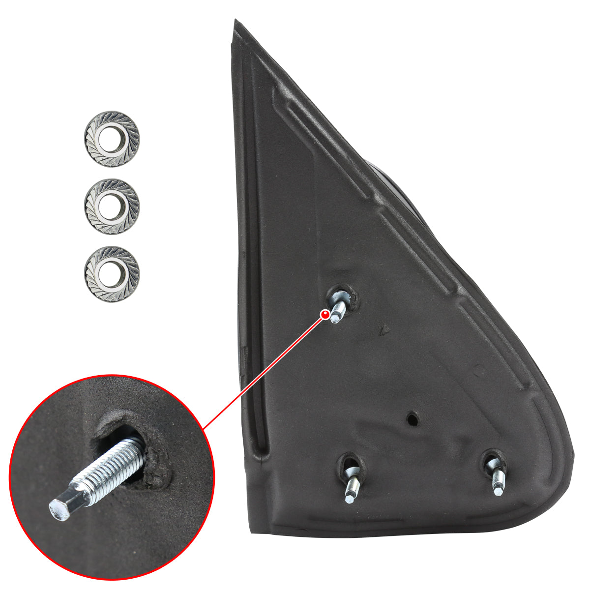 1999-2002 Chevrolet Silverado/Tahoe/Suburban GMC Sierra/Yukon Manually Adjustable Matte Black Right/Passenger Side Mirror
