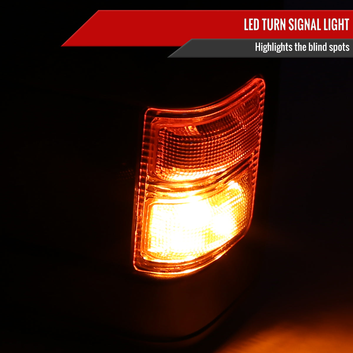 1999-2016 Ford F-250/F-350/F-450/F-550 Manual Adjustable & Extendable Towing Mirrors w/ Amber Lens Turn Signal Lights