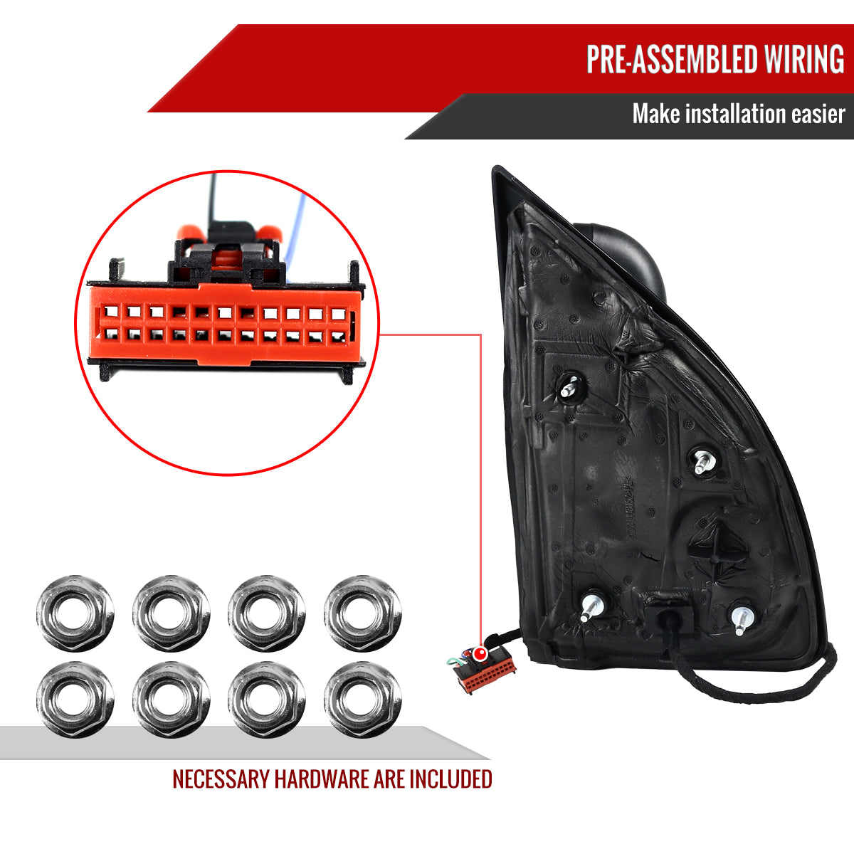 1999-2016 Ford F-250/F-350/F-450/F-550 Manual Adjustable & Extendable Towing Mirrors w/ Amber Lens Turn Signal Lights