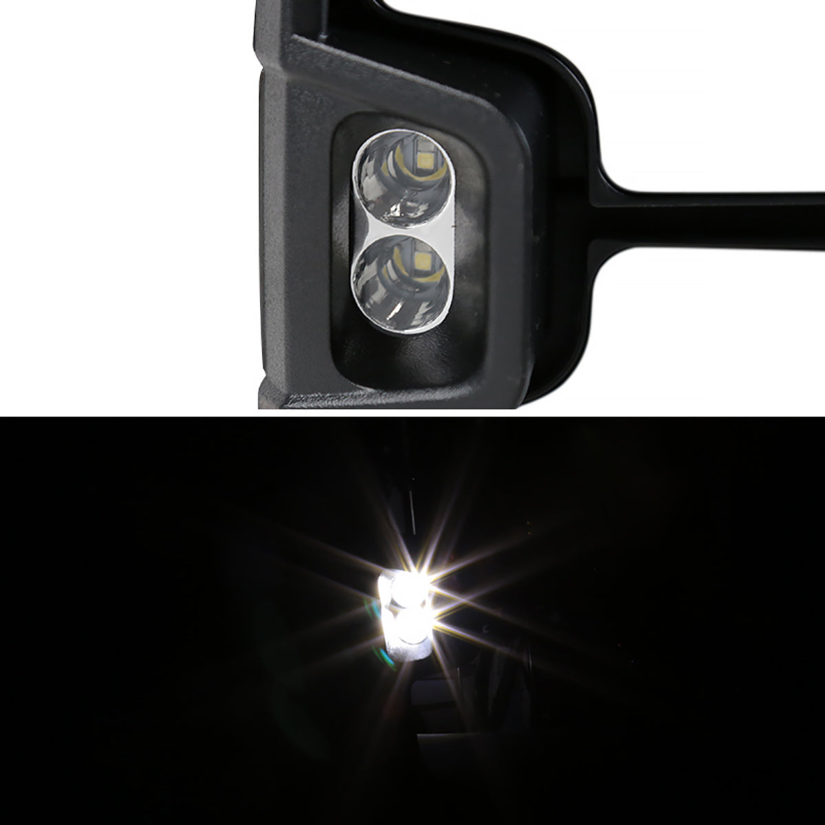 2014-2018 Chevrolet Silverado/GMC Sierra Power Adjustable, Heated, & Manual Extendable Chrome Towing Mirrors w/ Smoked Lens LED Turn Signal & Clearance Lights
