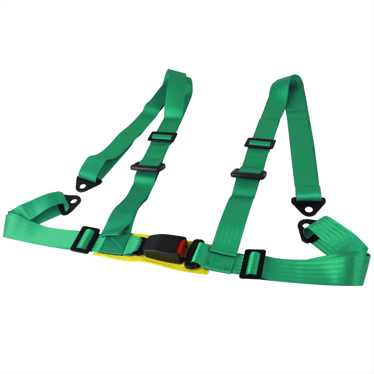 Universal Green 4 Point Racing Seat Belt Buckle Safety Harness
