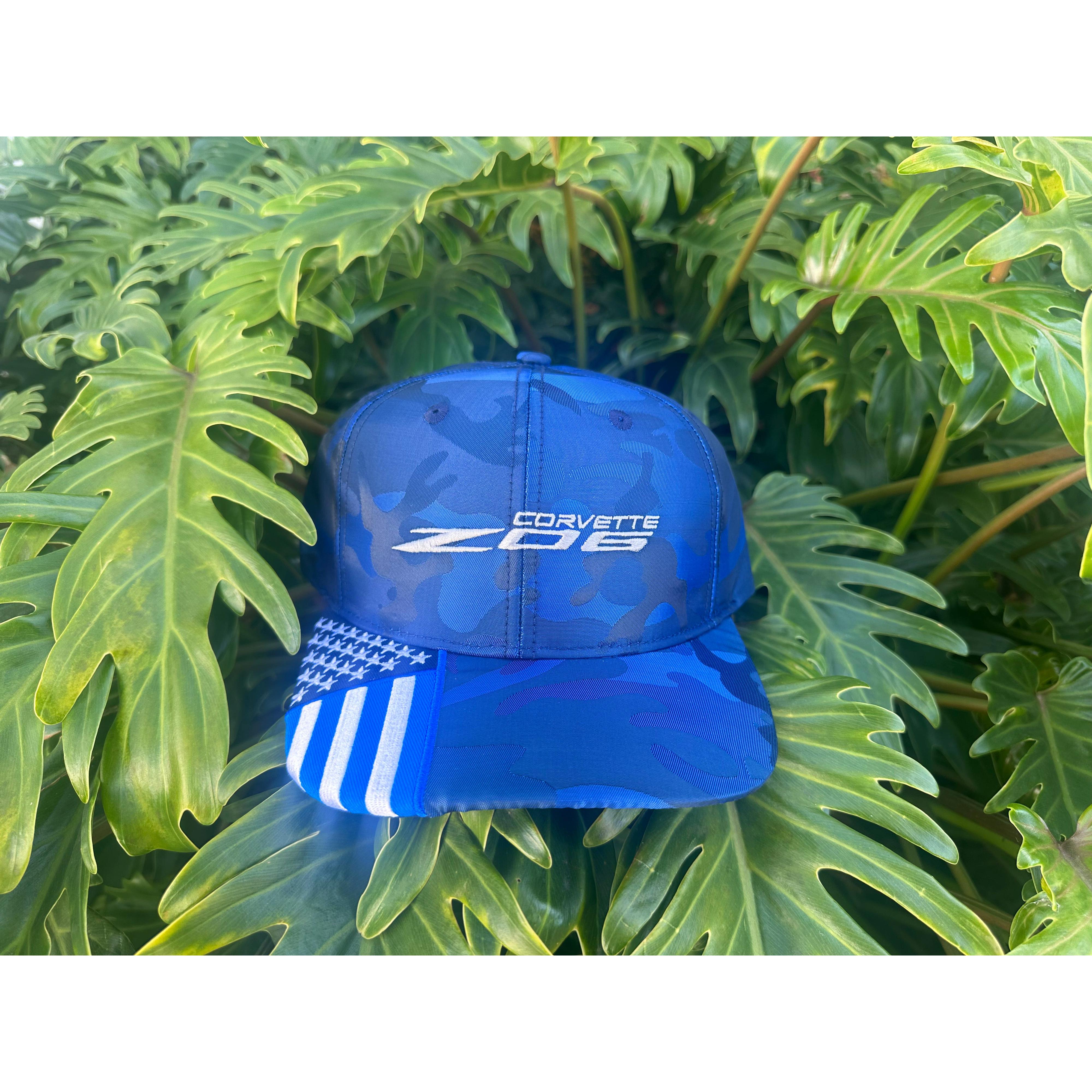 2023 C8 Corvette Z06 Camo USA Flag Hat - Chevrolet Snapback Cap-SR1 Performance