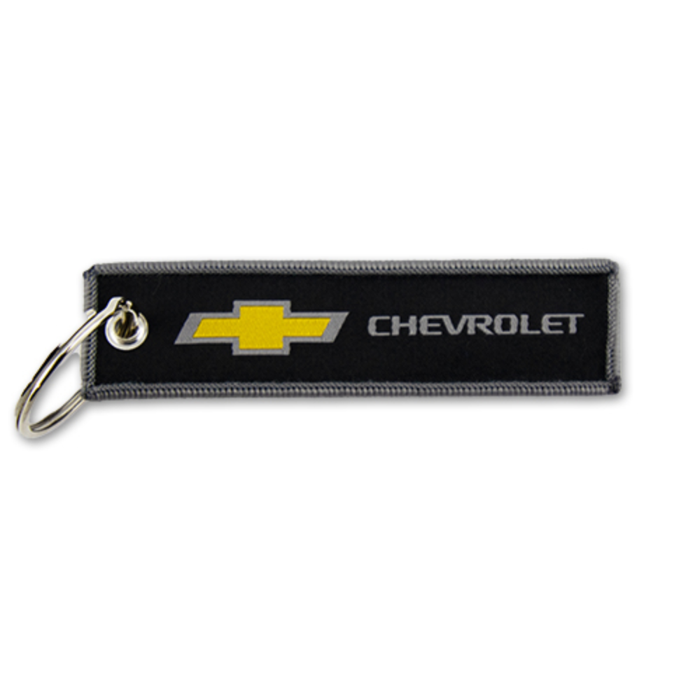 Chevy Gold Bowtie Double Sided Woven Keychain-SR1 Performance