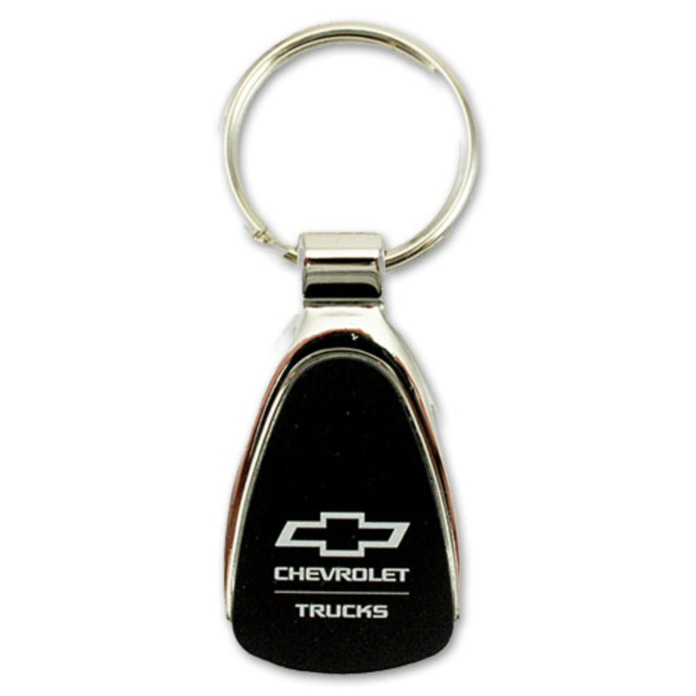 Chevy Trucks Chrome Teardrop Key Chain - Officially Licensed Chevrolet Keychain-SR1 Performance