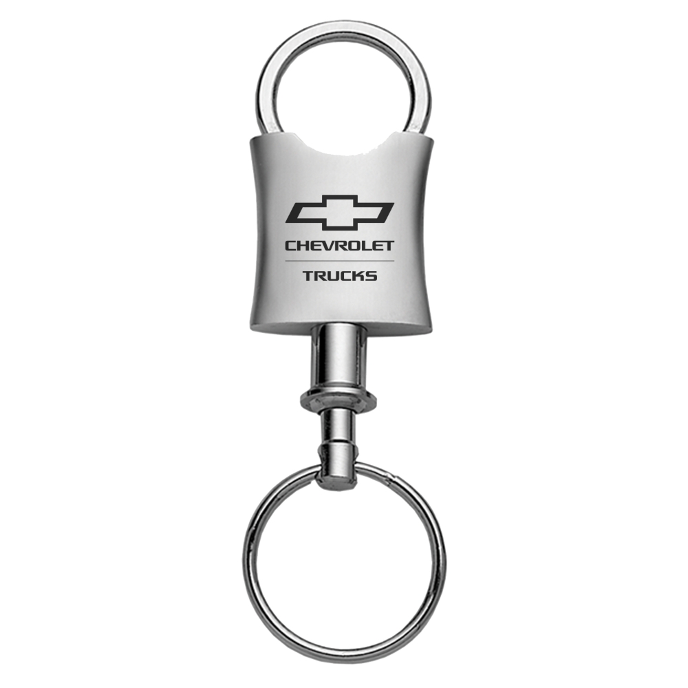 Chevy Trucks Curved Ring Pull-A-Part Keychain - Officially Licensed Chevrolet Key Tag-SR1 Performance