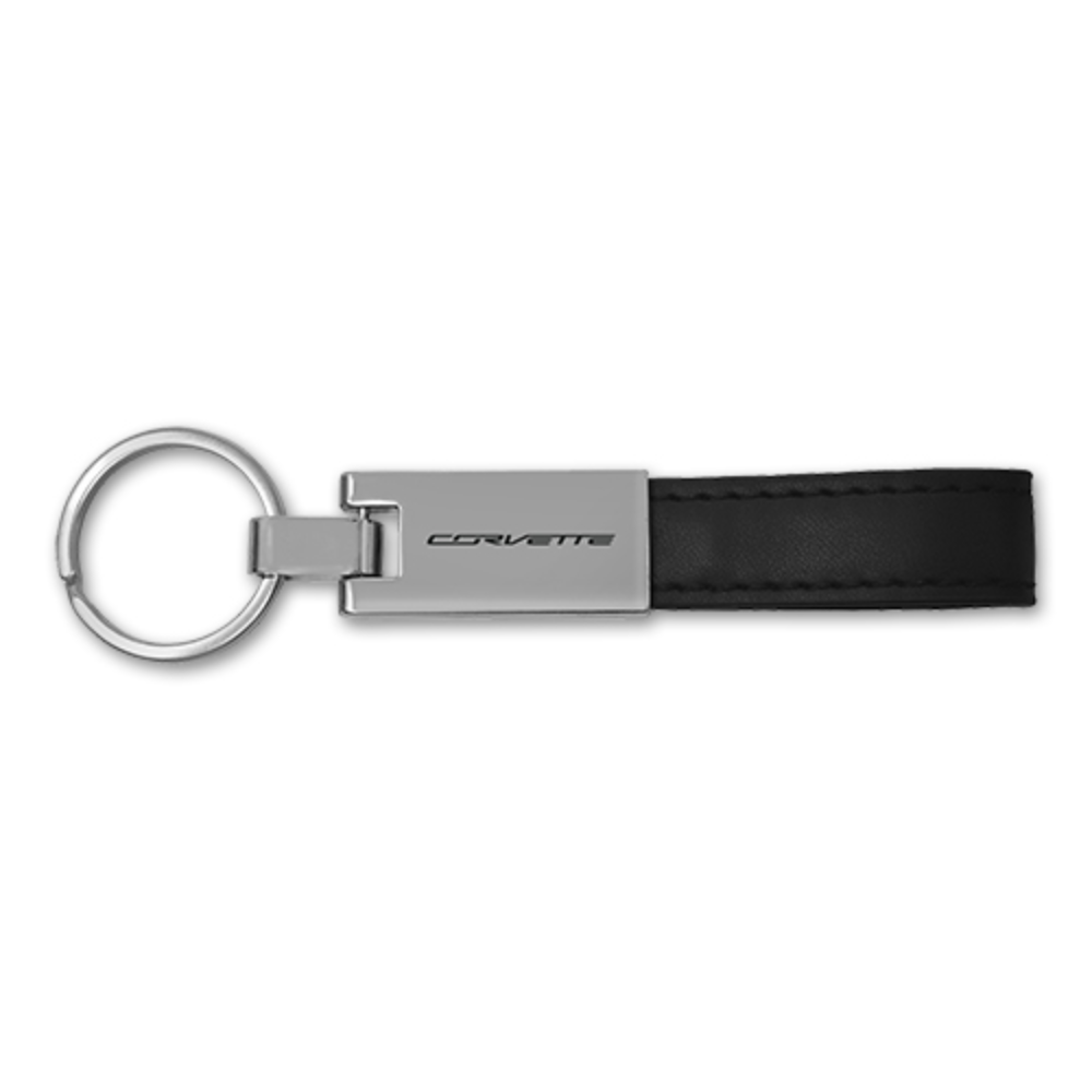 C7 Corvette Font Leather Loop Keychain - Officially Licensed Chevrolet Key Chain-SR1 Performance