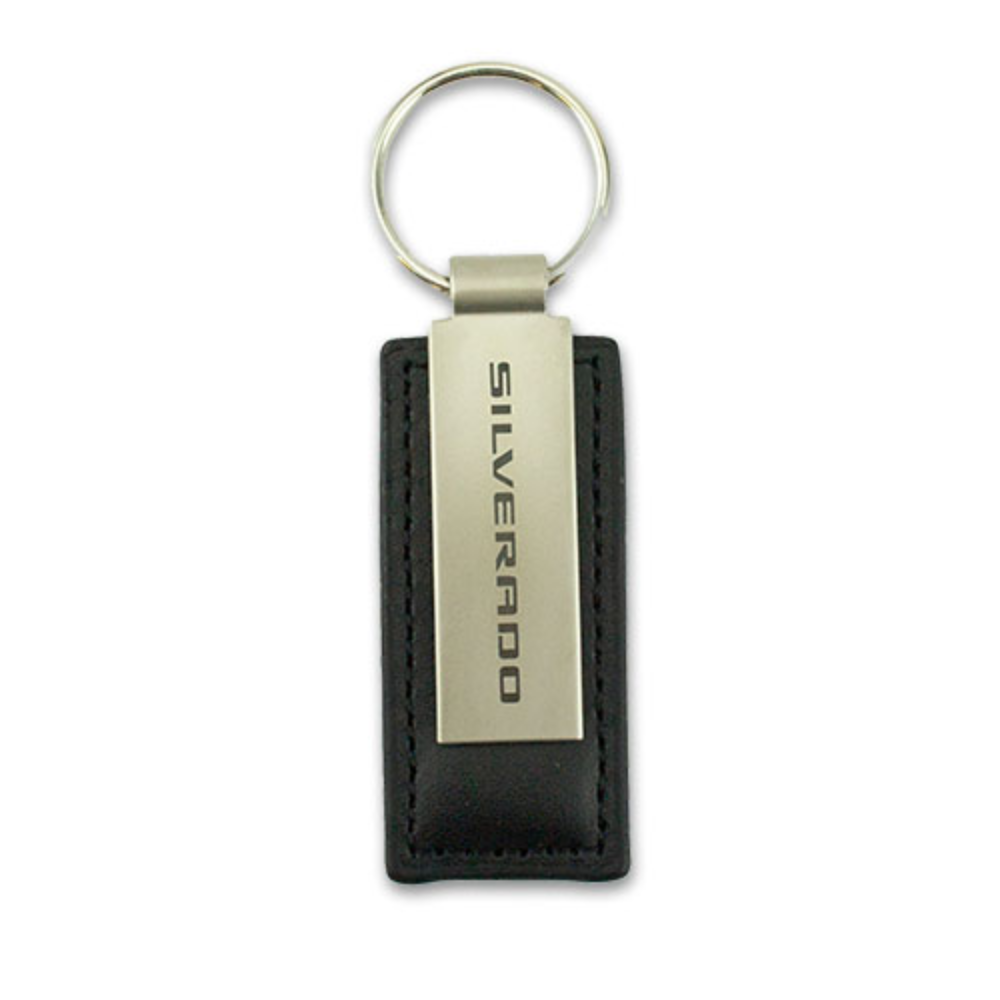 Chevy Silverado Metal/Leather Keychain - Officially Licensed Chevrolet Key Tag-SR1 Performance