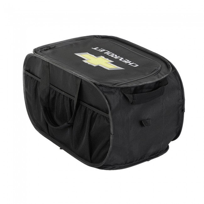 Chevrolet Gold Bowtie Pop Up Trunk Organizer - Black-SR1 Performance