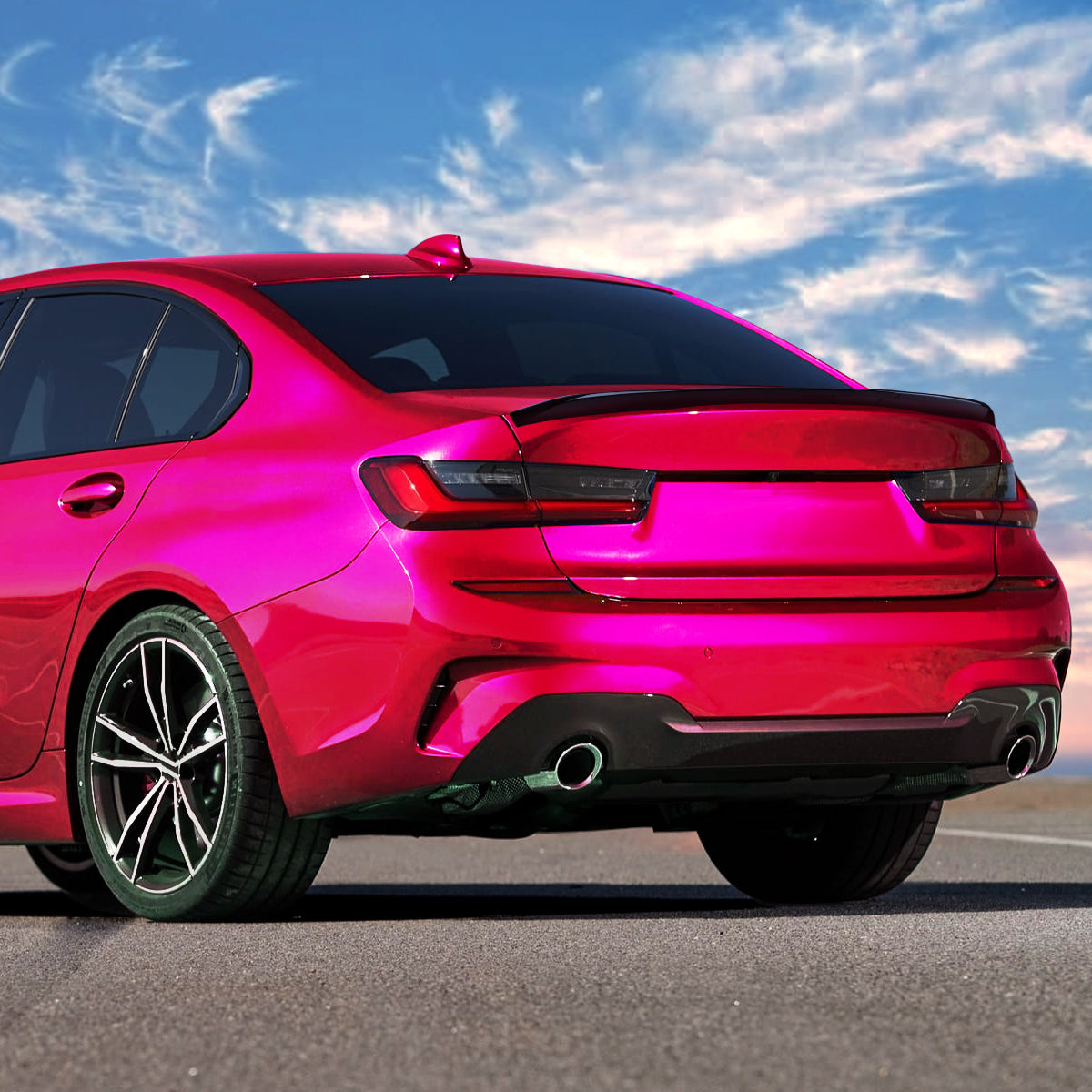 2019-2025 BMW G20 G80 3 Series 330i Glossy Black M Perfromance Aesthetic ABS Rear Trunk Spoiler