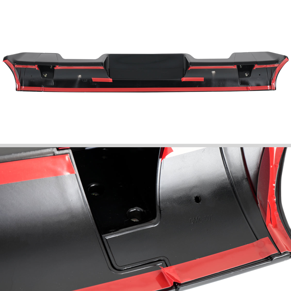 2008-2014 GMC Sierra 2500HD Rear Roof Glossy Black Truck Spoiler Wing Kit