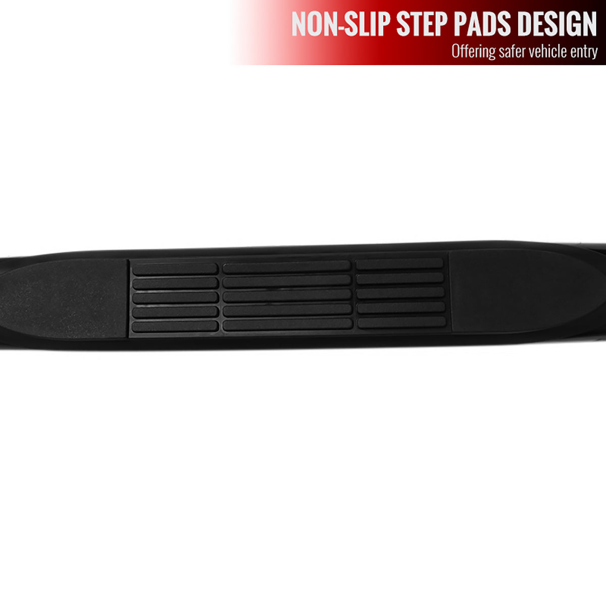 2004-2024 Nissan Titan Crew Cab Black Stainless Steel Side Step Nerf Bars