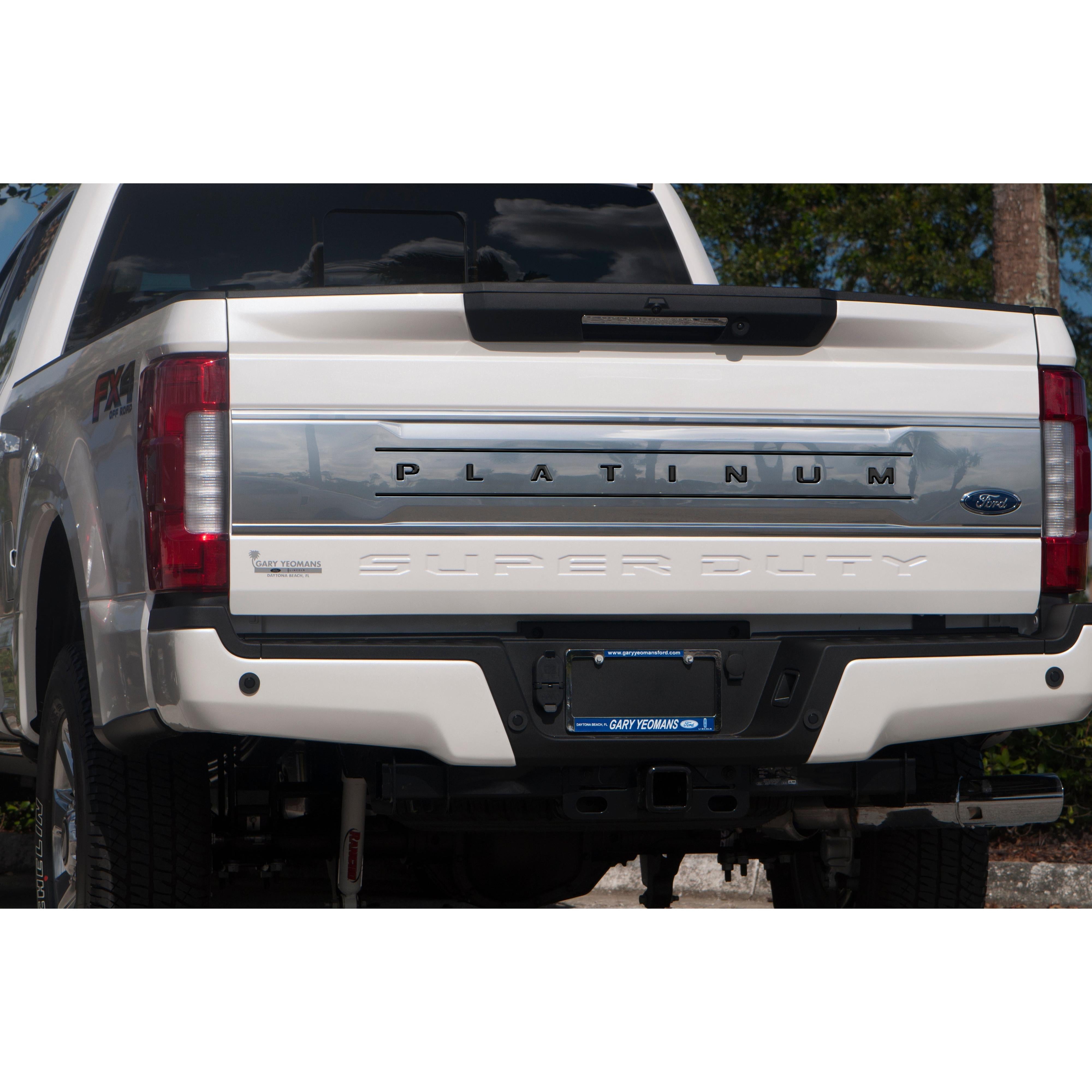 Tailgate Letter and Line Inserts Fits 2017-2019 Ford Super Duty Platinum