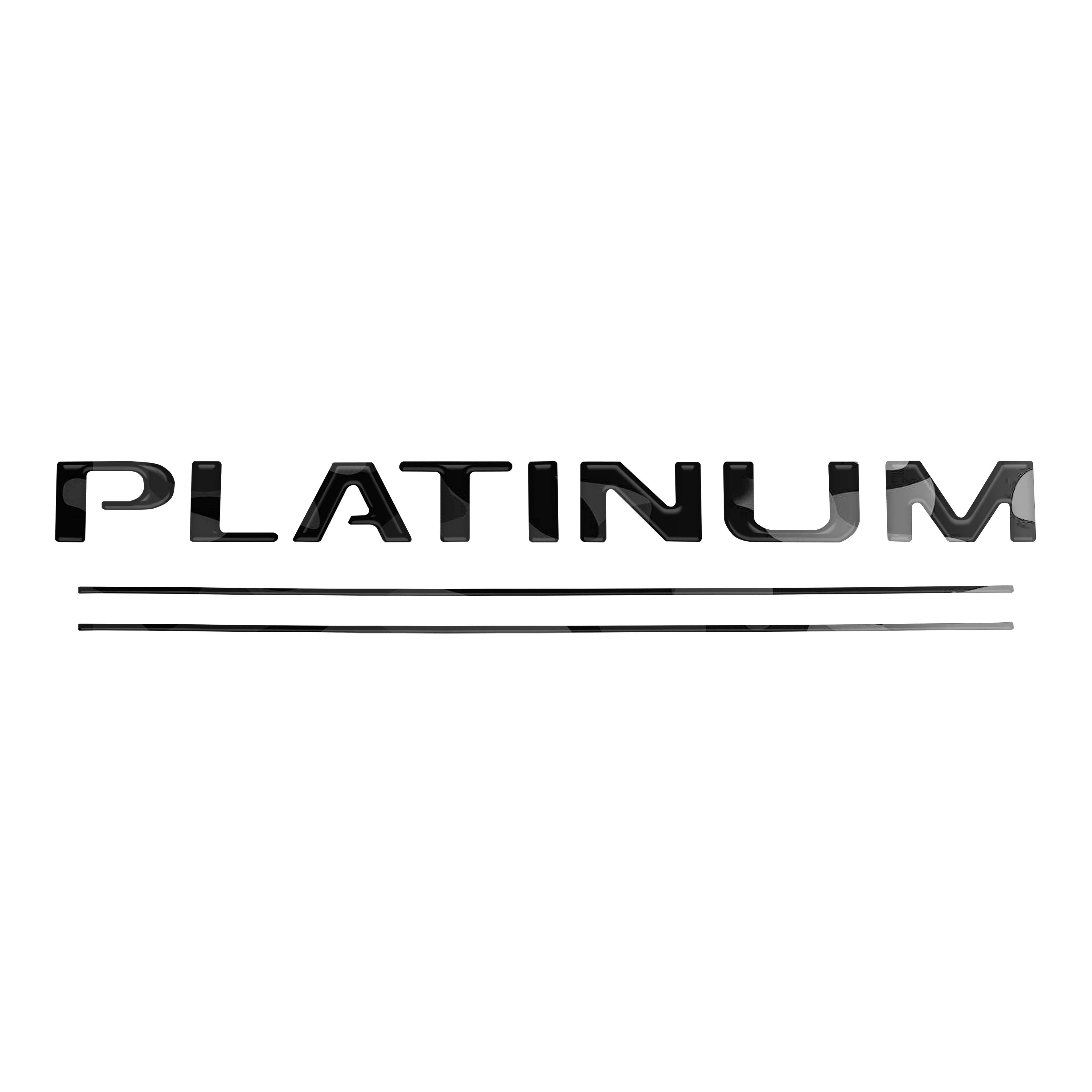 Tailgate Letter and Line Inserts Fits 2017-2019 Ford Super Duty Platinum