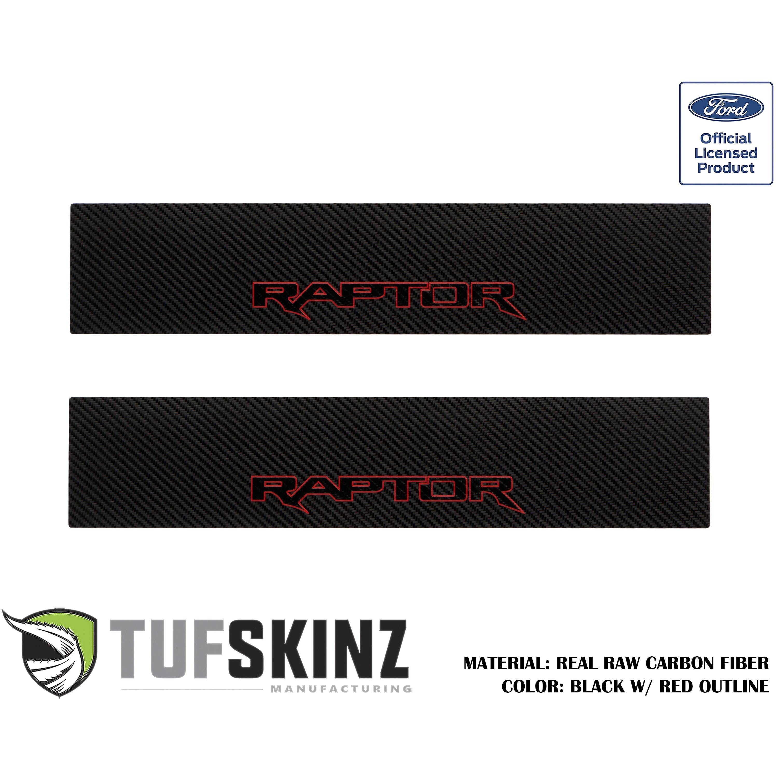 Door Sill Protection Overlays (Real Carbon Fiber) Fits 2015-2020 Ford F-150