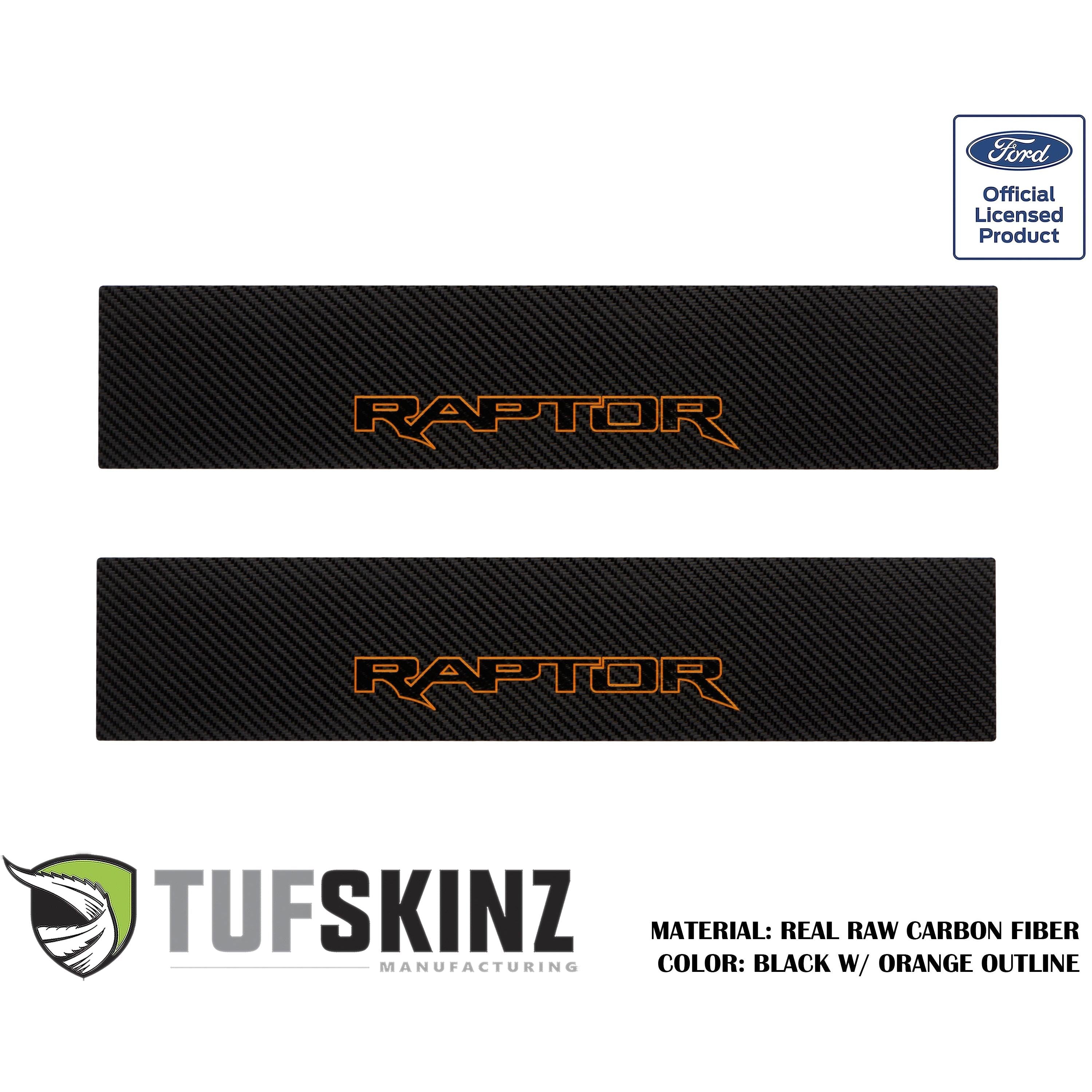 Door Sill Protection Overlays (Real Carbon Fiber) Fits 2015-2020 Ford F-150