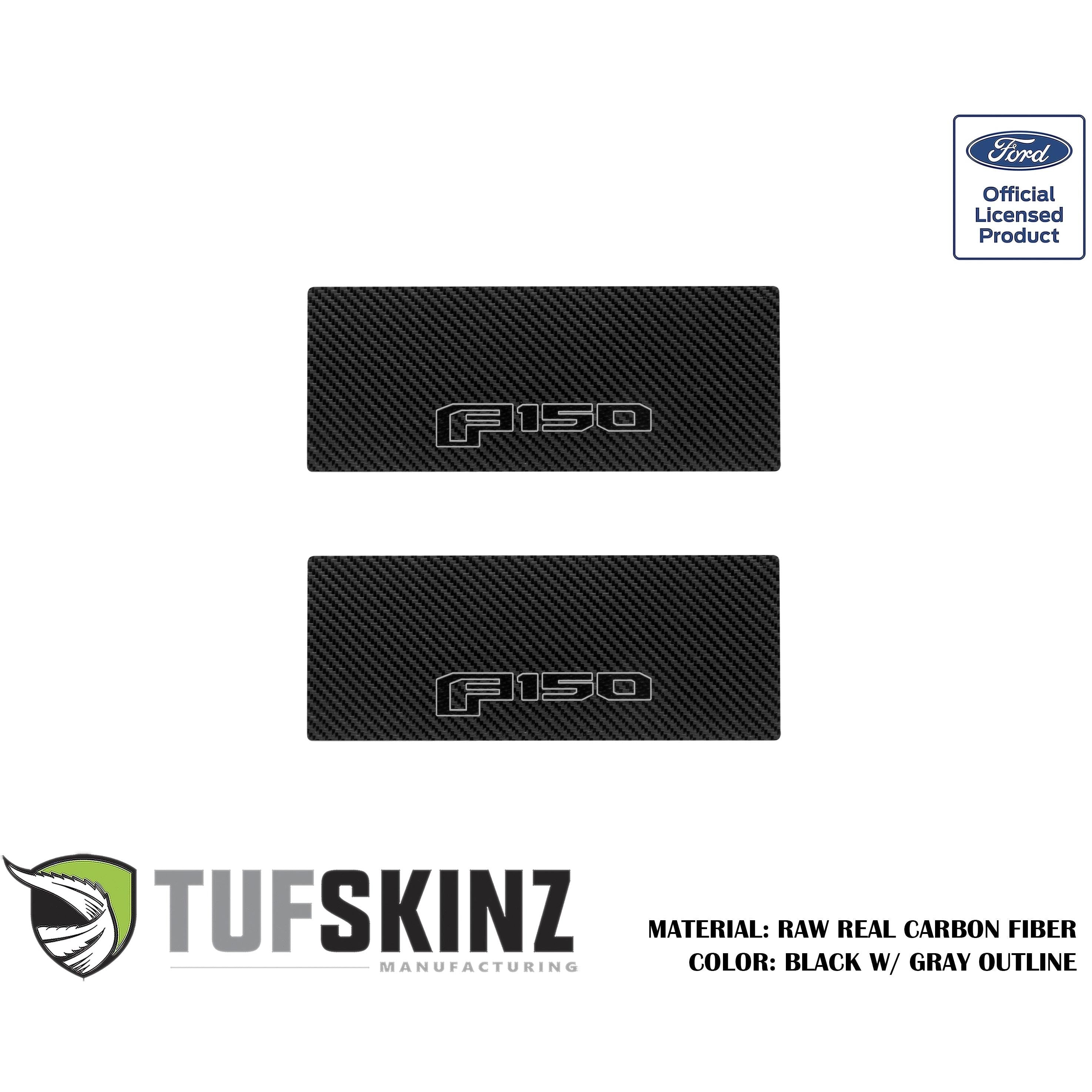 Door Sill Protection Overlays (Real Carbon Fiber) Fits 2015-2020 Ford F-150
