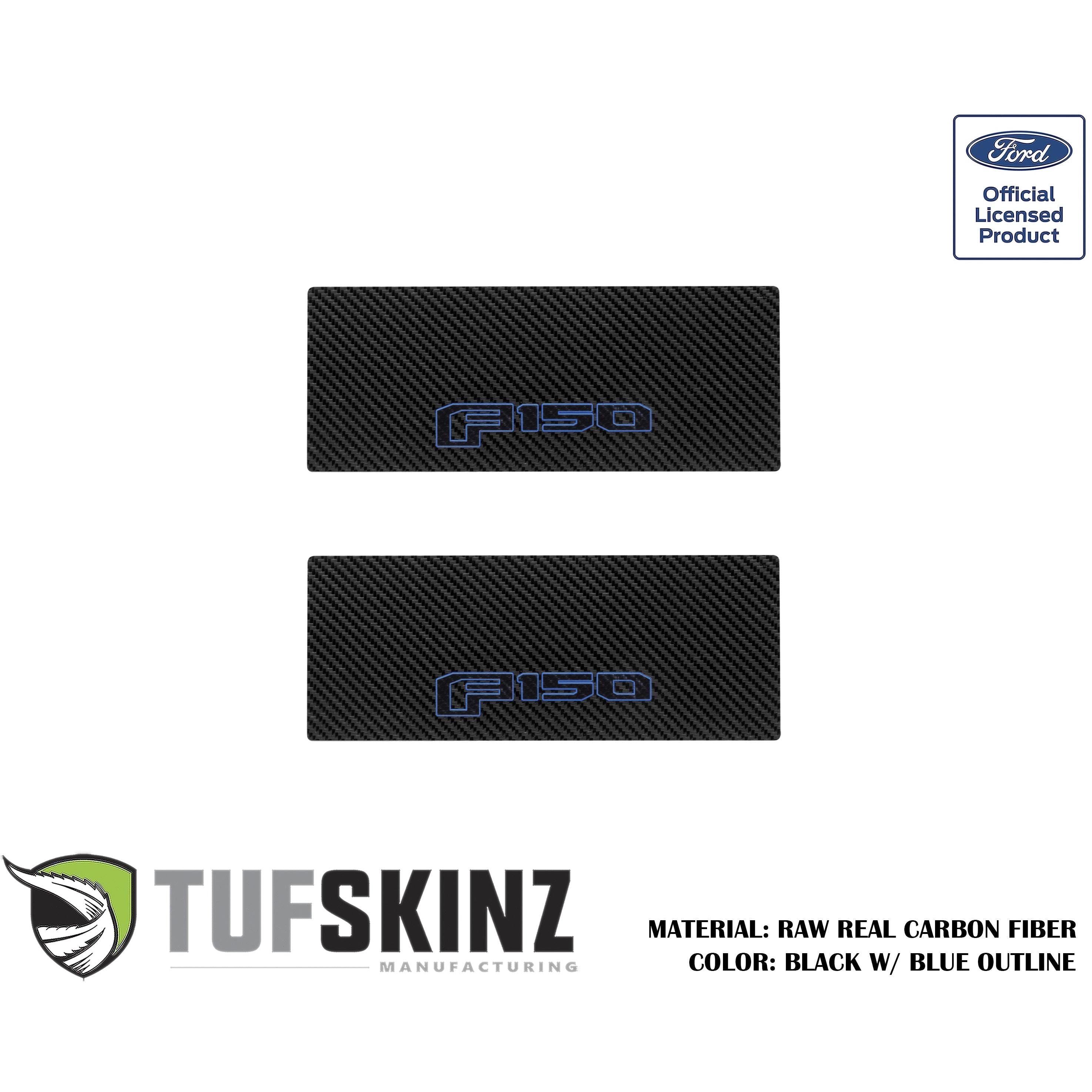 Door Sill Protection Overlays (Real Carbon Fiber) Fits 2015-2020 Ford F-150