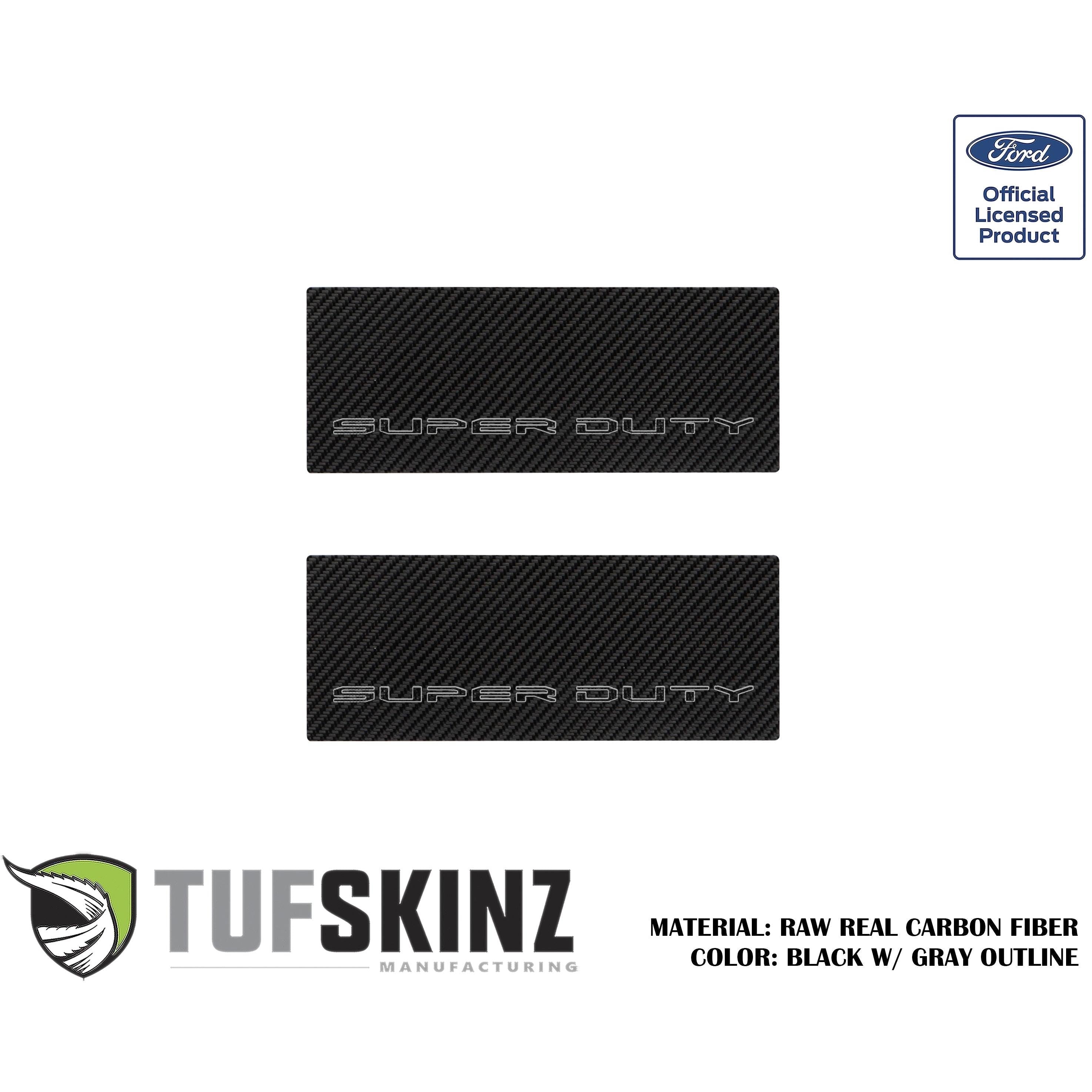 Door Sill Protection Overlays (Real Carbon Fiber) Fits 2017-2020 Ford Super Duty