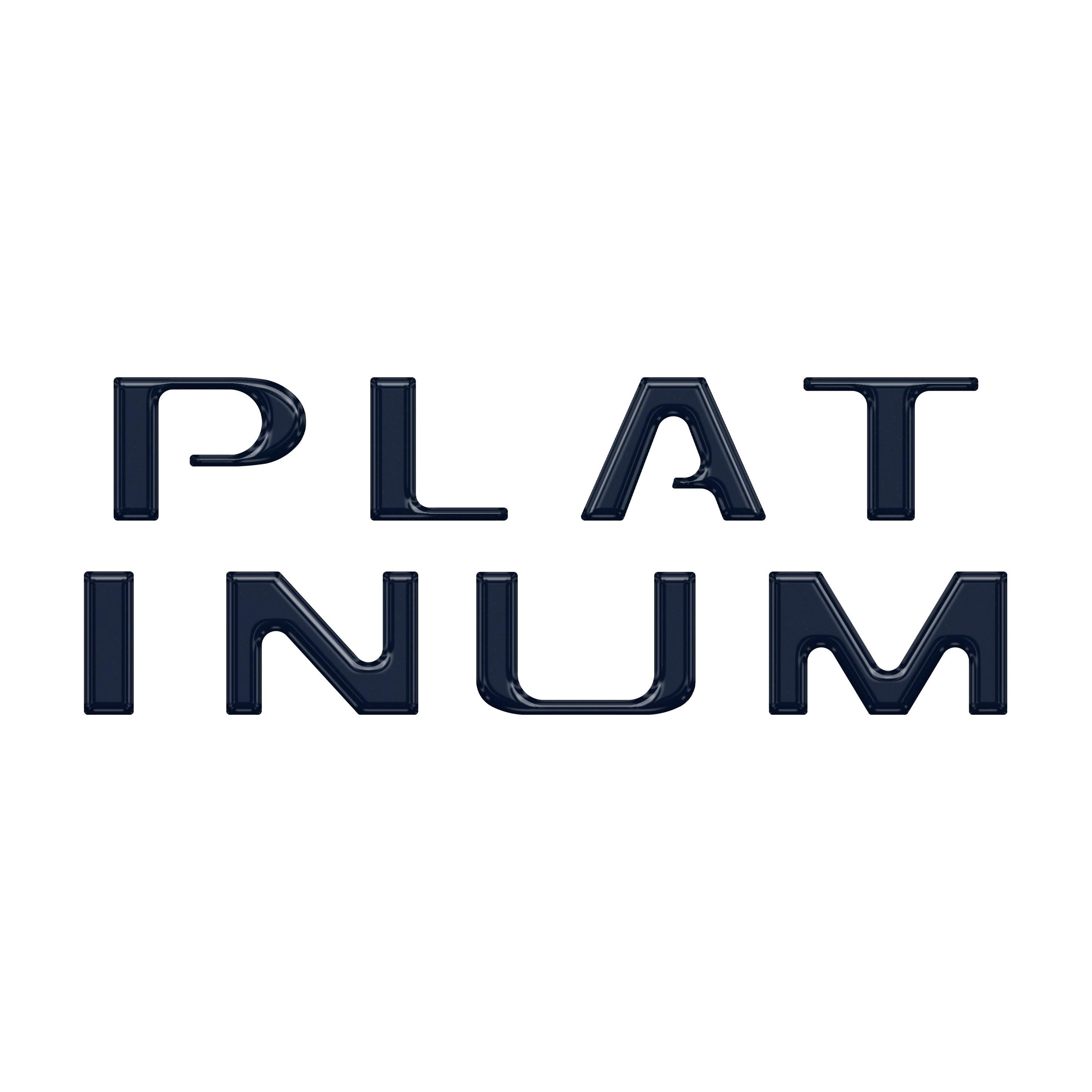 Platinum Tailgate Letter Overlays Fits 2020-2022 Ford Super Duty