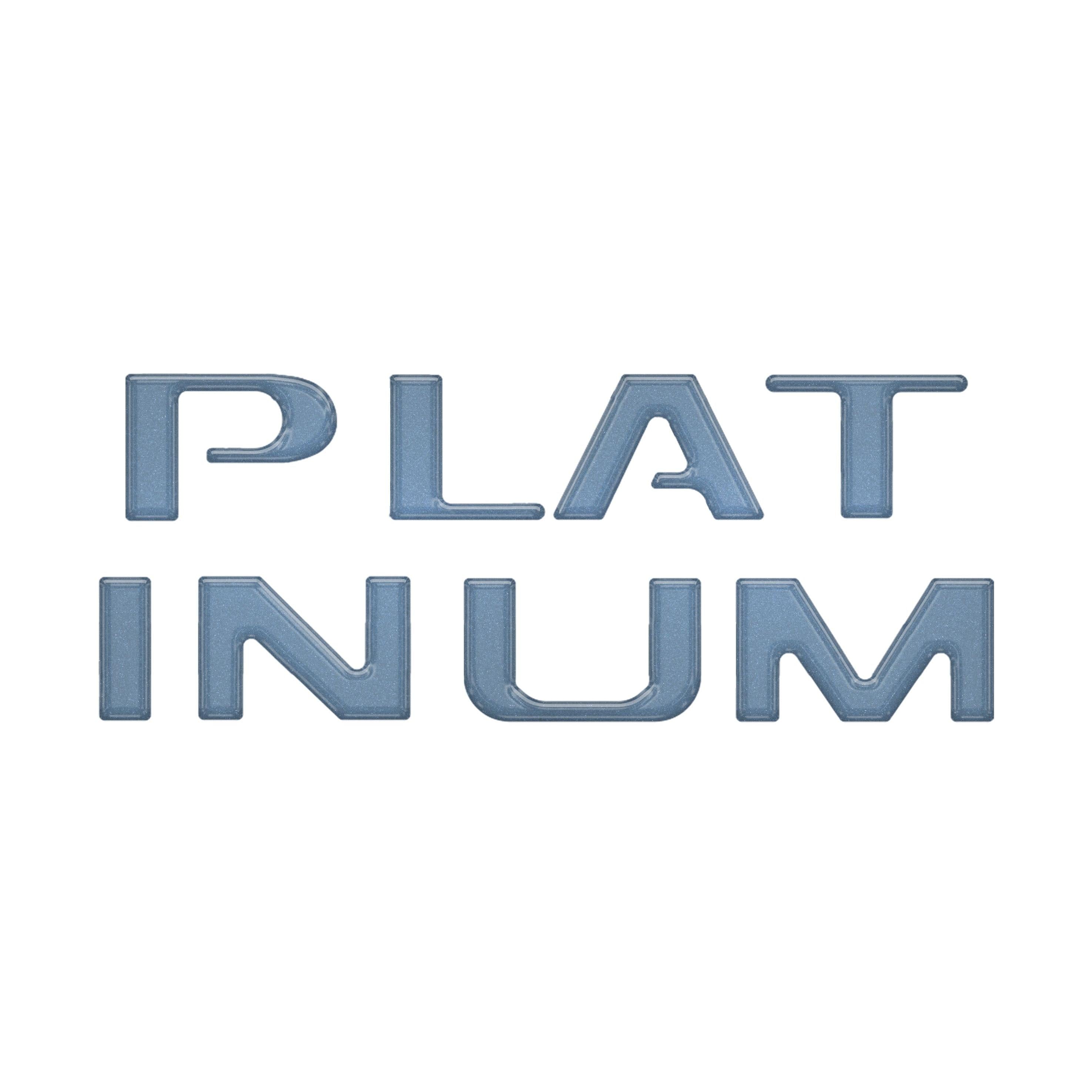 Platinum Tailgate Letter Inserts Fits 2023-2024 Ford Super Duty Platinum & 2025-2026 Platinum Plus
